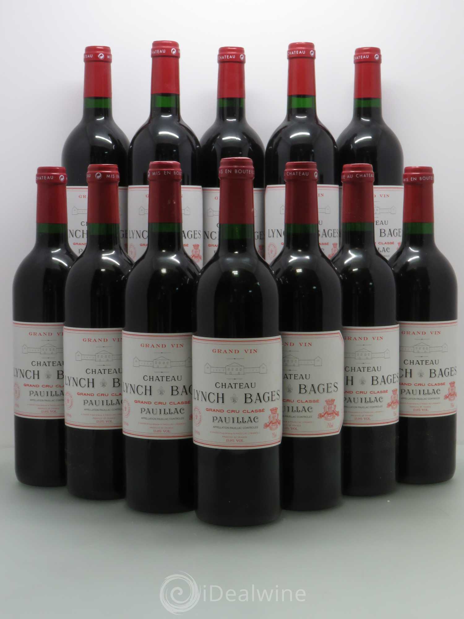 Château Lynch Bages 5ème Grand Cru Classé 1996 - Lot de 12 bouteilles - 0