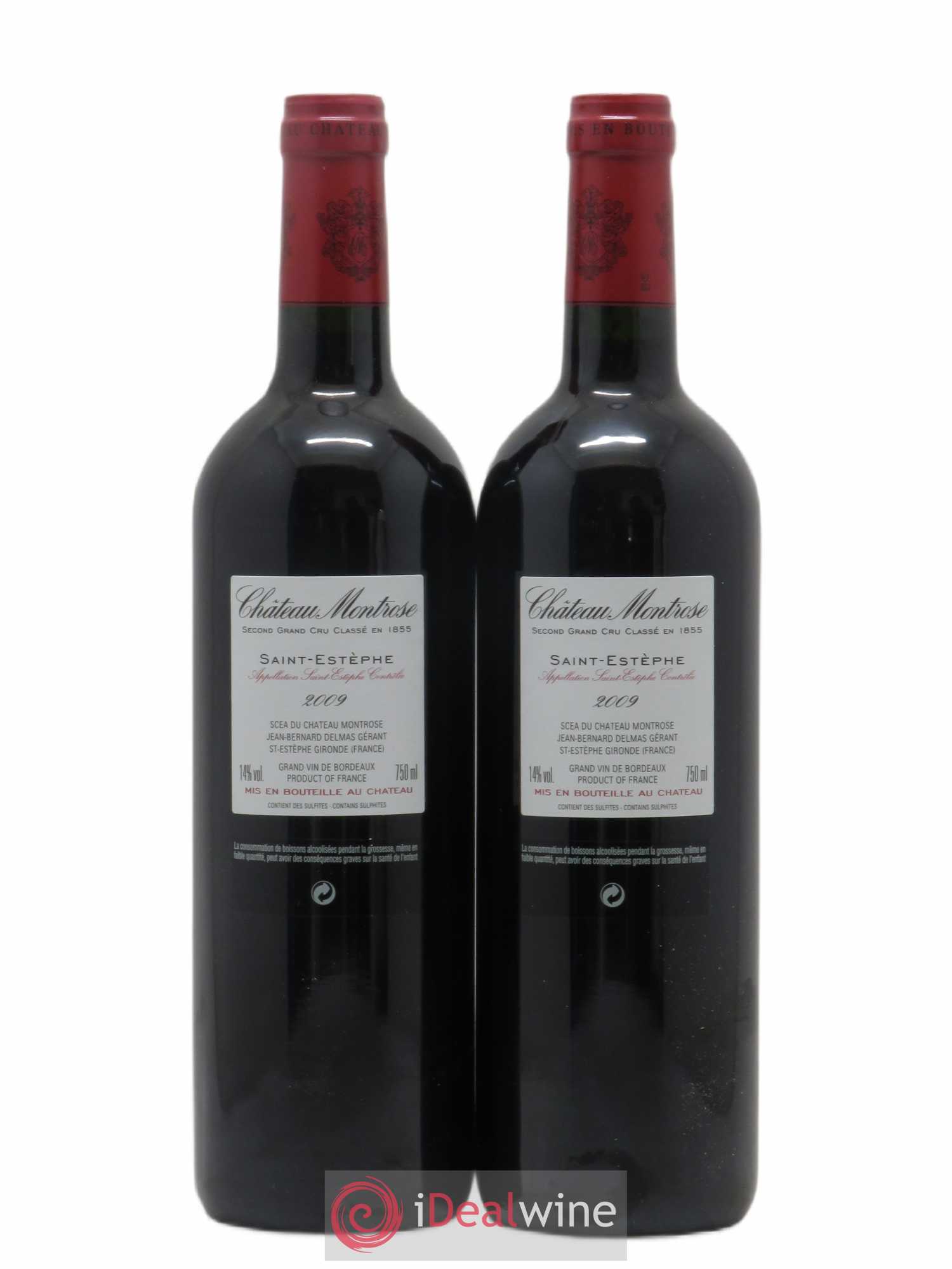 Château Montrose 2ème Grand Cru Classé 2009 - Lot de 2 bouteilles - 1