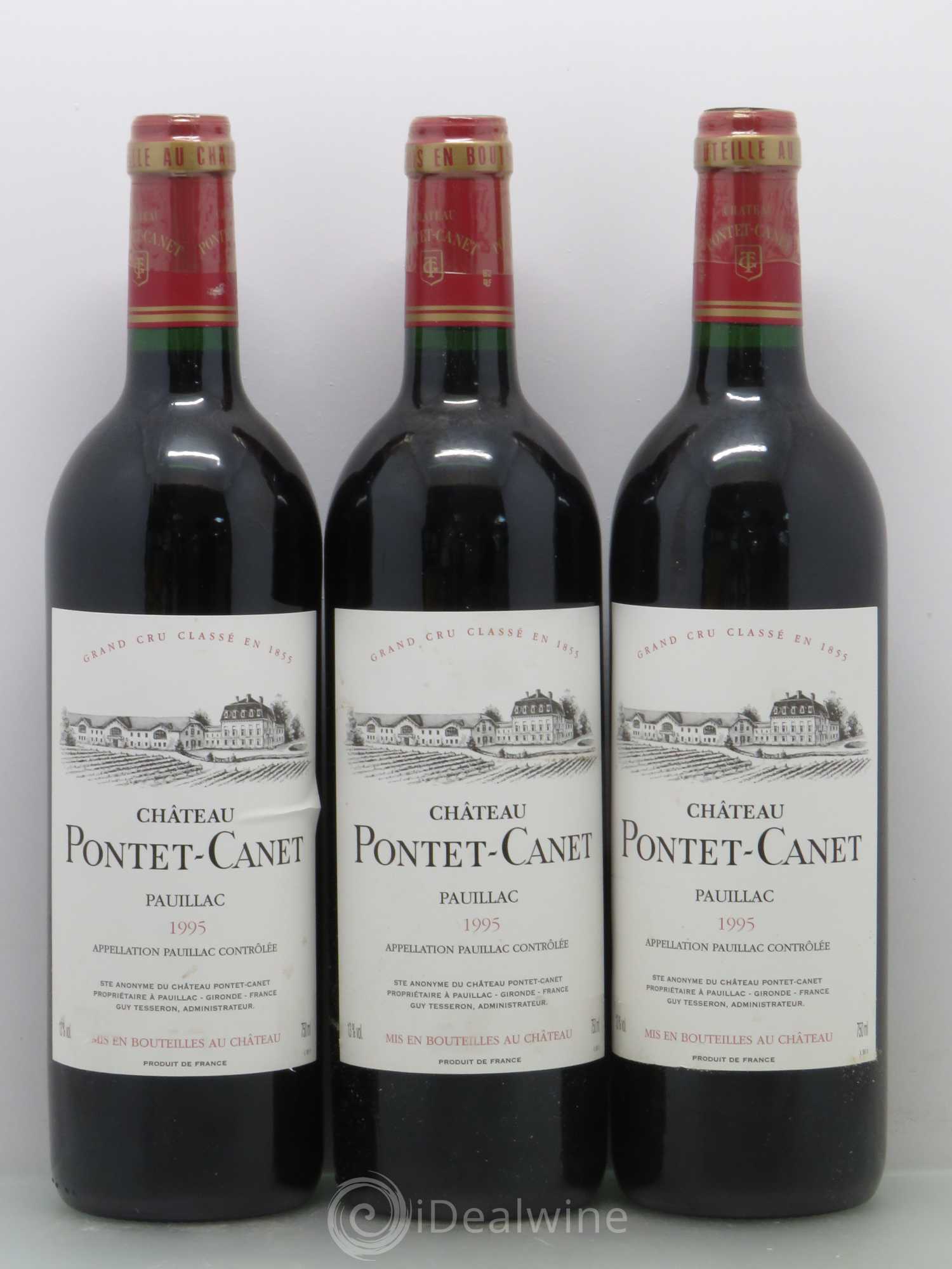 Château Pontet Canet 5ème Grand Cru Classé 1995 - Lot de 6 bouteilles - 1