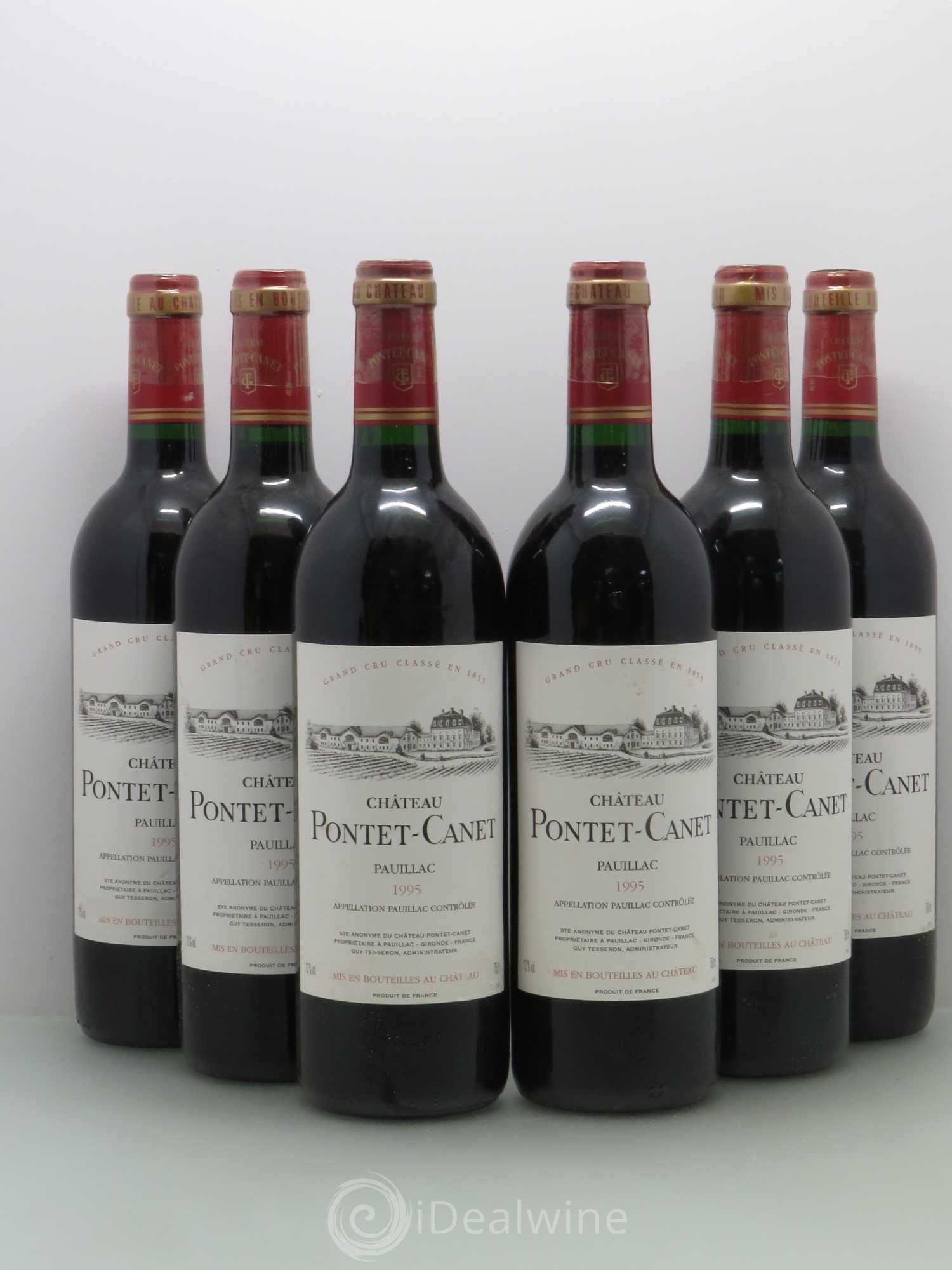Château Pontet Canet 5ème Grand Cru Classé 1995 - Lot de 6 bouteilles - 0