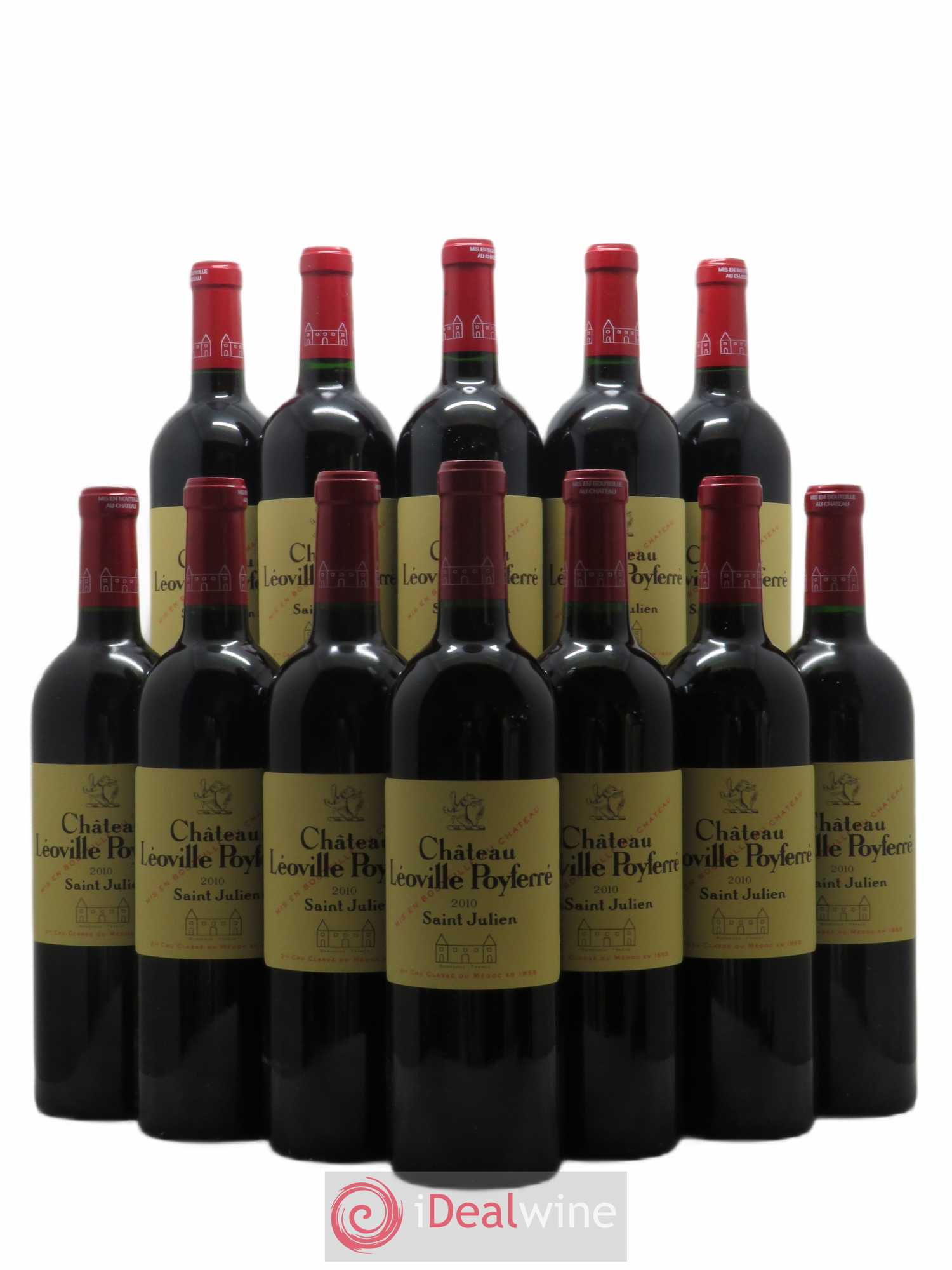 Château Léoville Poyferré 2ème Grand Cru Classé 2010 - Lot de 12 bouteilles - 0