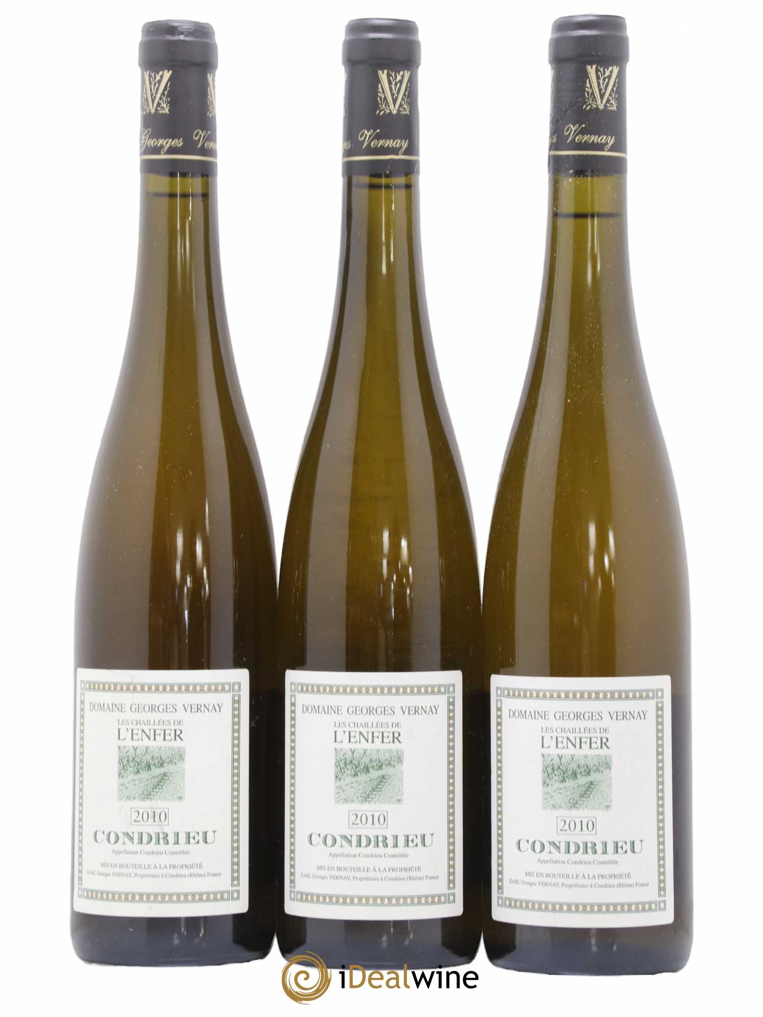 Condrieu Les Chaillées de l'Enfer Georges Vernay 2010 - Lot de 3 bouteilles - 0