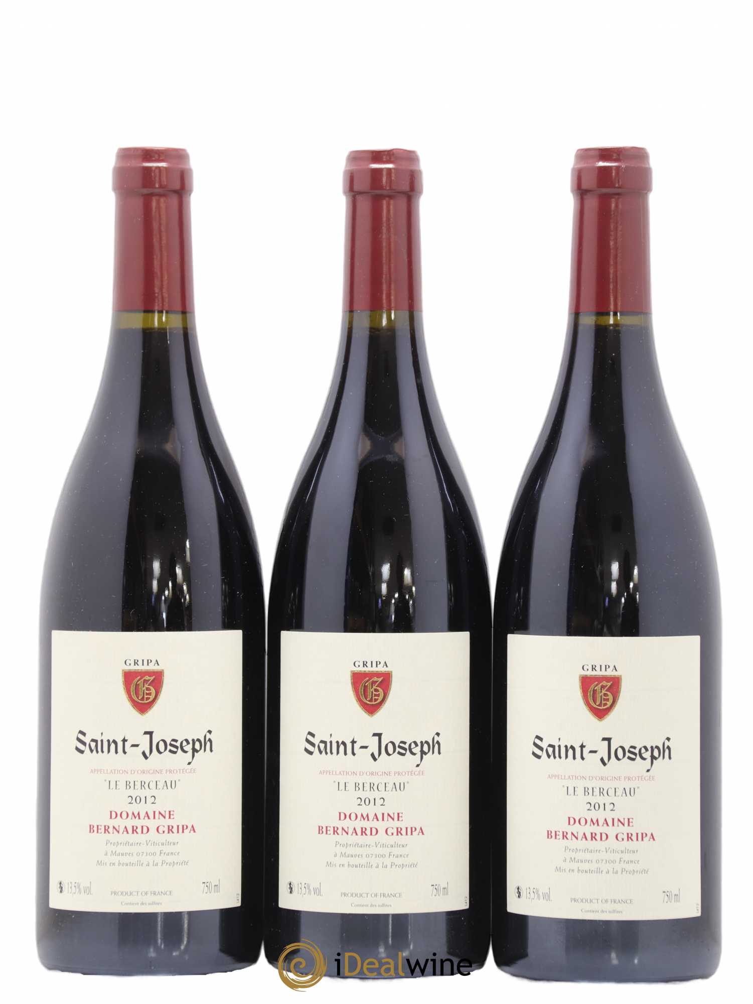 Saint-Joseph Le Berceau Bernard Gripa (Domaine) 2012 - Lot de 3 bouteilles - 0