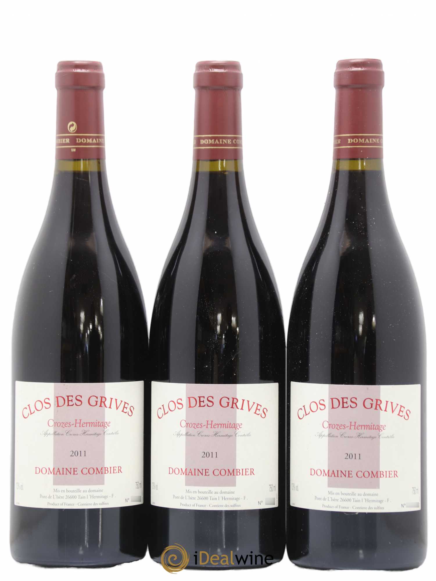 Crozes-Hermitage Clos des Grives Combier 2011 - Lot de 3 bouteilles - 0
