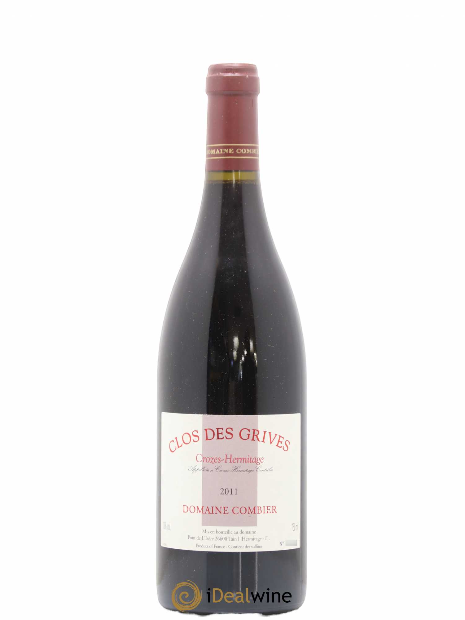 Crozes-Hermitage Clos des Grives Combier 2011 - Lot de 1 bouteille - 0