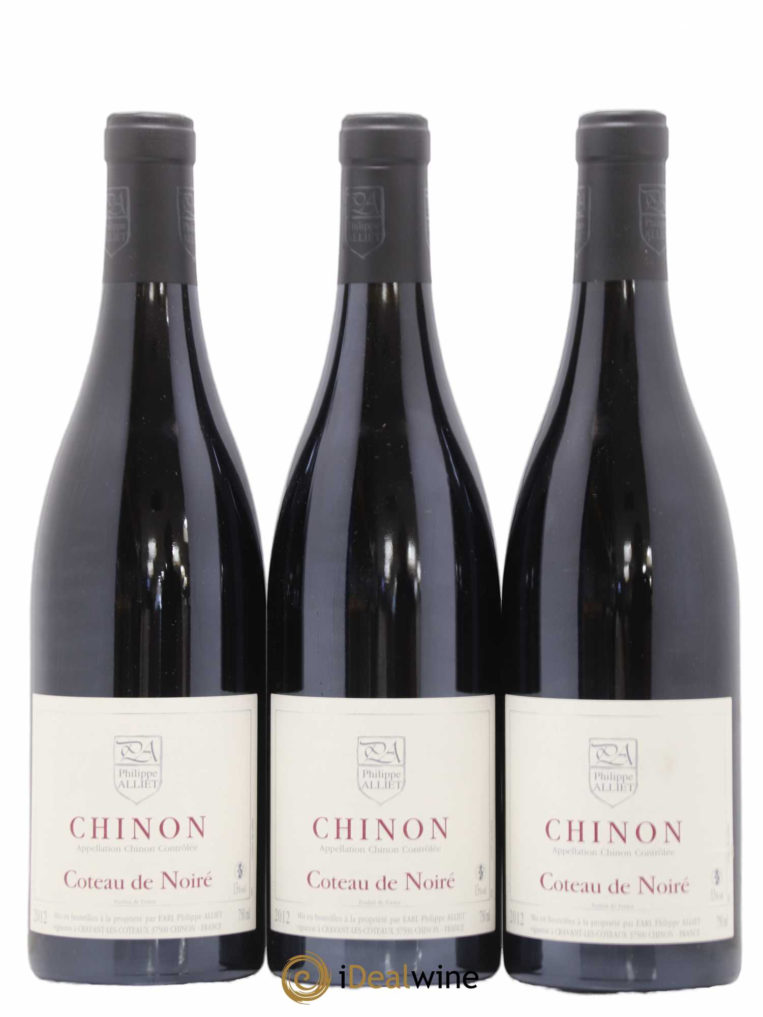 Chinon Coteau de Noiré Philippe Alliet 2012 - Lot de 3 bouteilles - 0