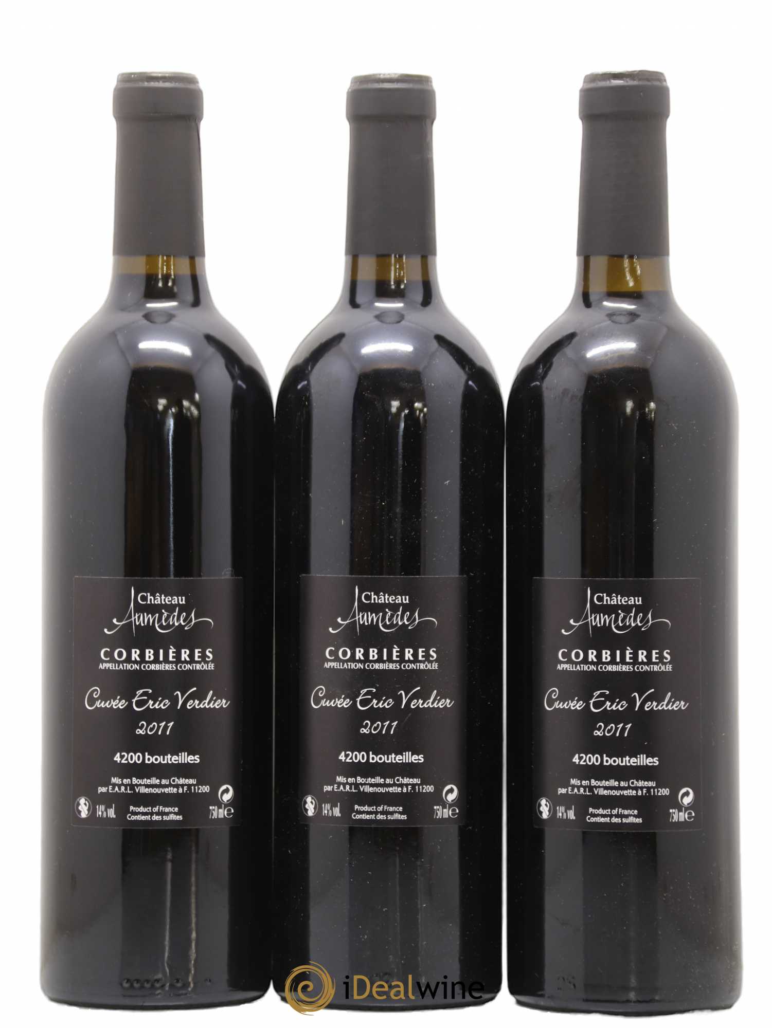 Corbières Chateau Des Aumedes Cuvee Tuam Adoramus Eric Verdier 2011 - Posten von 3 Flaschen - 1