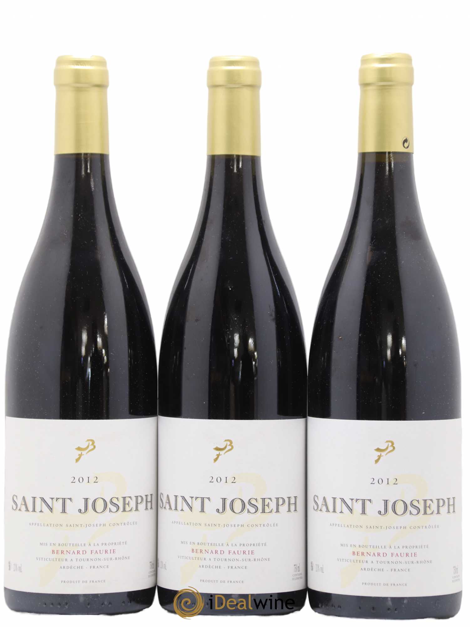 Saint-Joseph Bernard Faurie 2012 - Lot de 3 bouteilles - 0