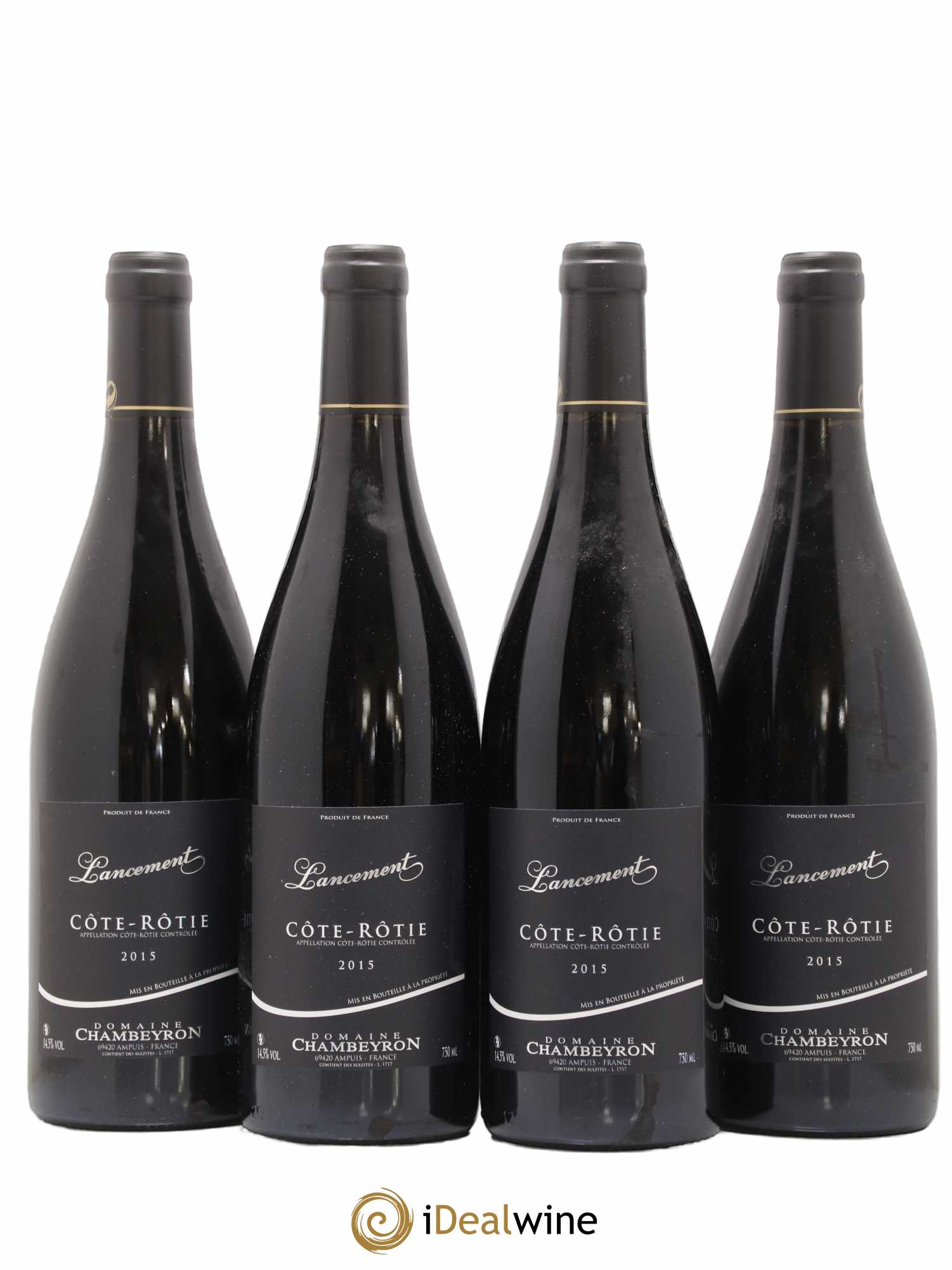 Côte-Rôtie Cuvee Lancement Domaine Chambeyron 2015 - Posten von 4 Flaschen - 0
