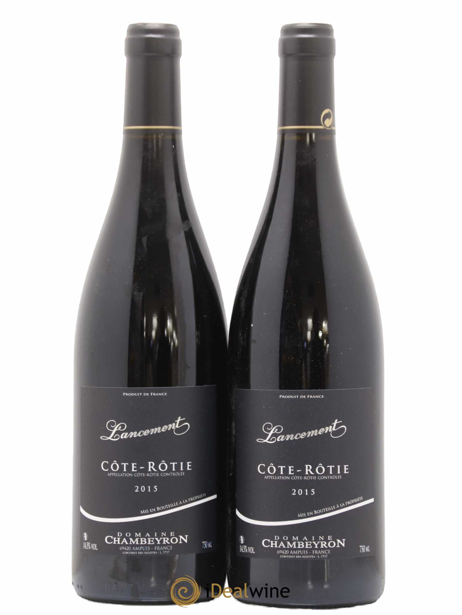 Côte-Rôtie Cuvee Lancement Domaine Chambeyron 2015 - Posten von 2 Flaschen - 0