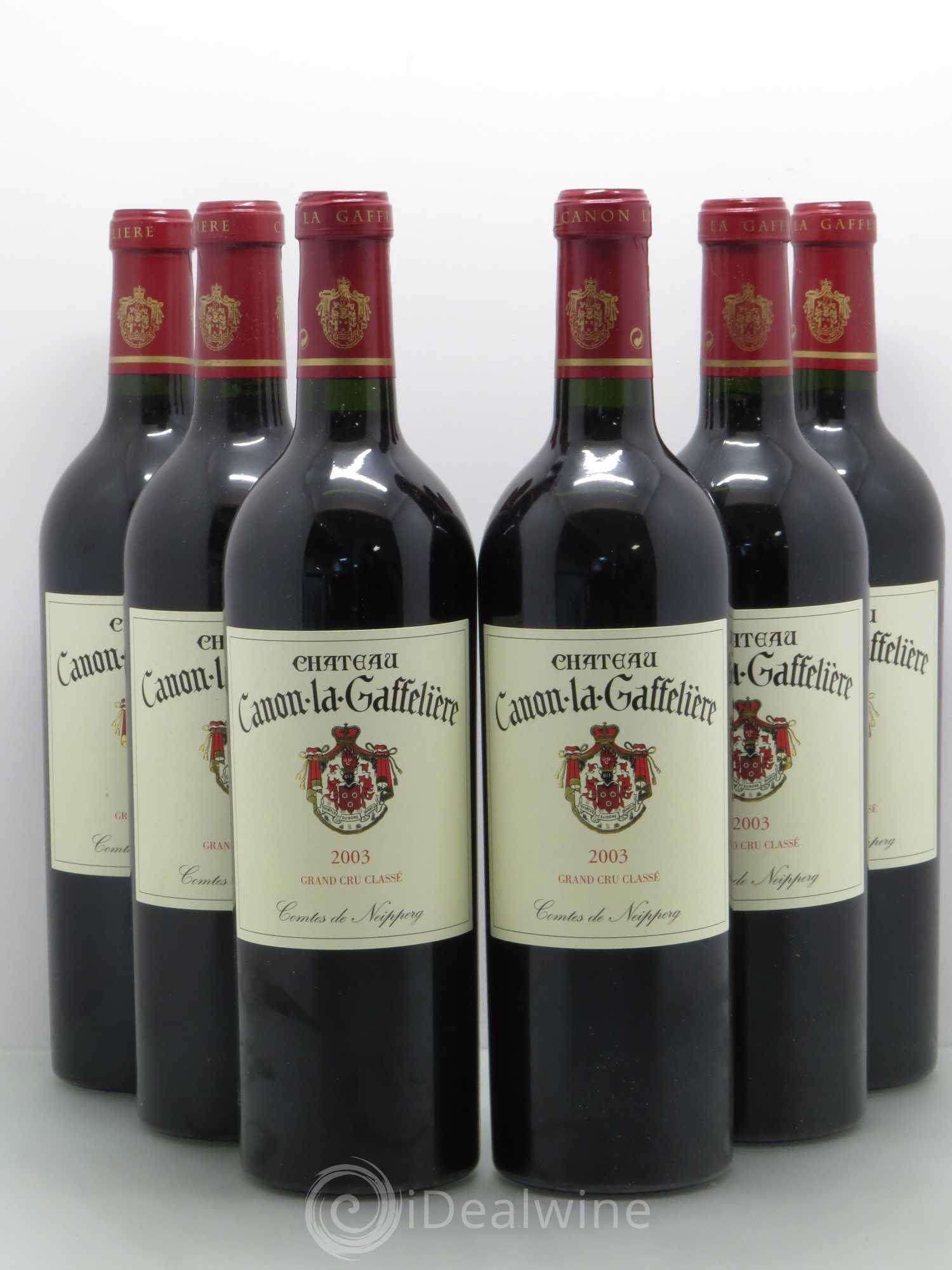 Château Canon la Gaffelière 1er Grand Cru Classé B 2003 - Lot de 6 bouteilles - 0
