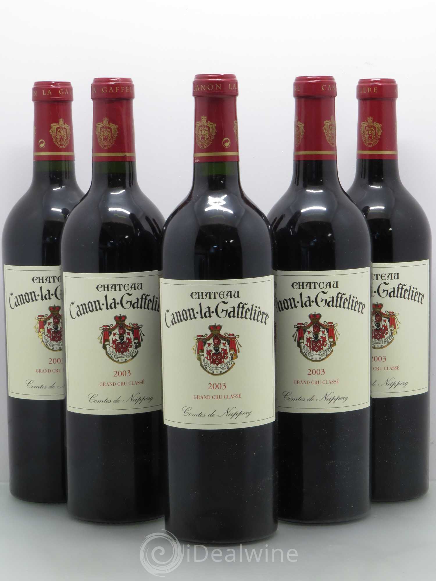 Château Canon la Gaffelière 1er Grand Cru Classé B 2003 - Lot de 5 bouteilles - 0