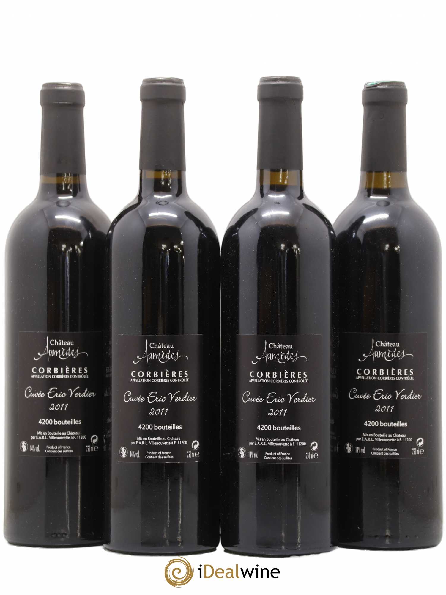 Corbières Chateau Des Aumedes Cuvee Tuam Adoramus Eric Verdier 2011 - Posten von 4 Flaschen - 1