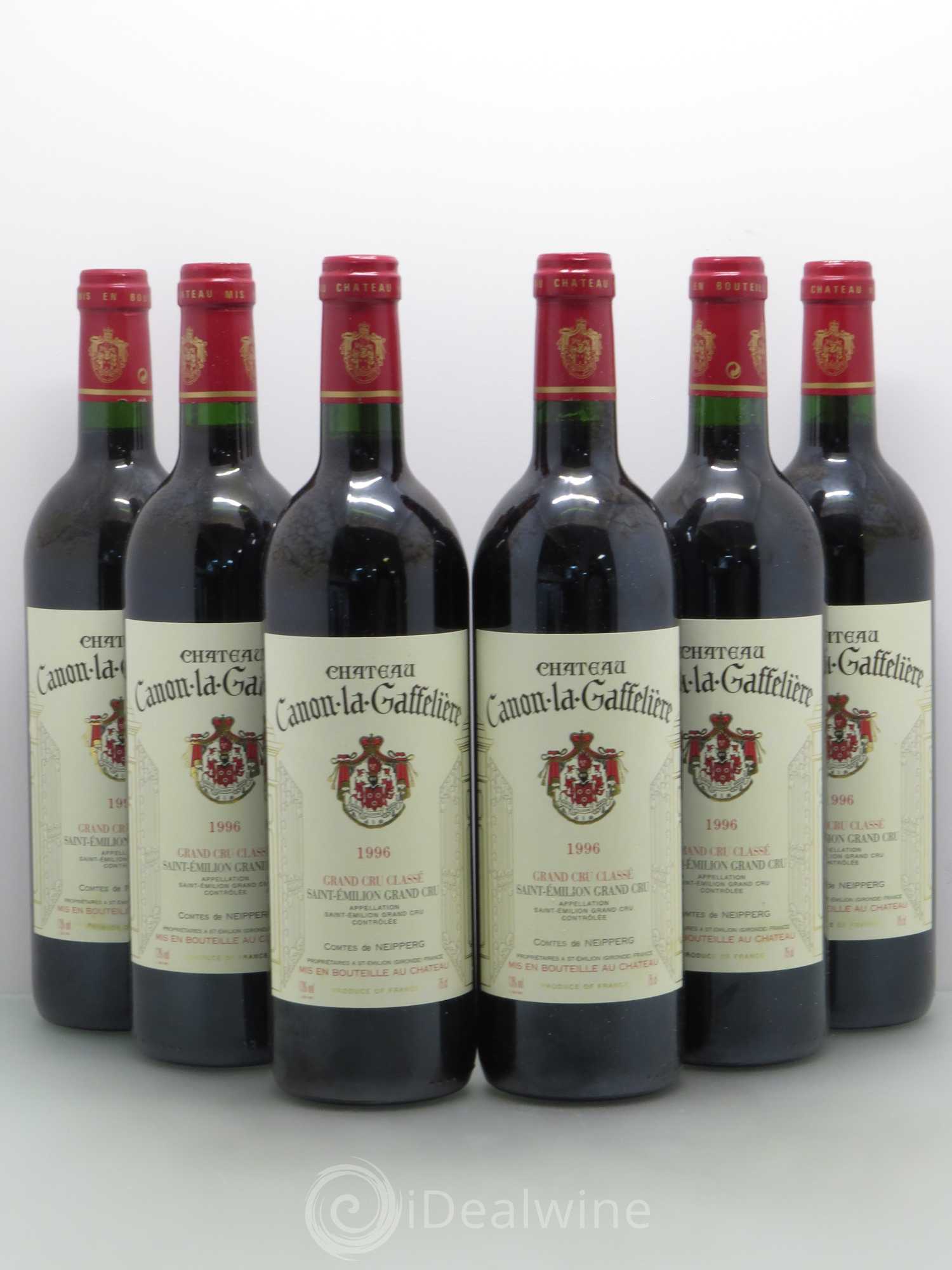 Château Canon la Gaffelière 1er Grand Cru Classé B 1996 - Lot de 6 bouteilles - 0