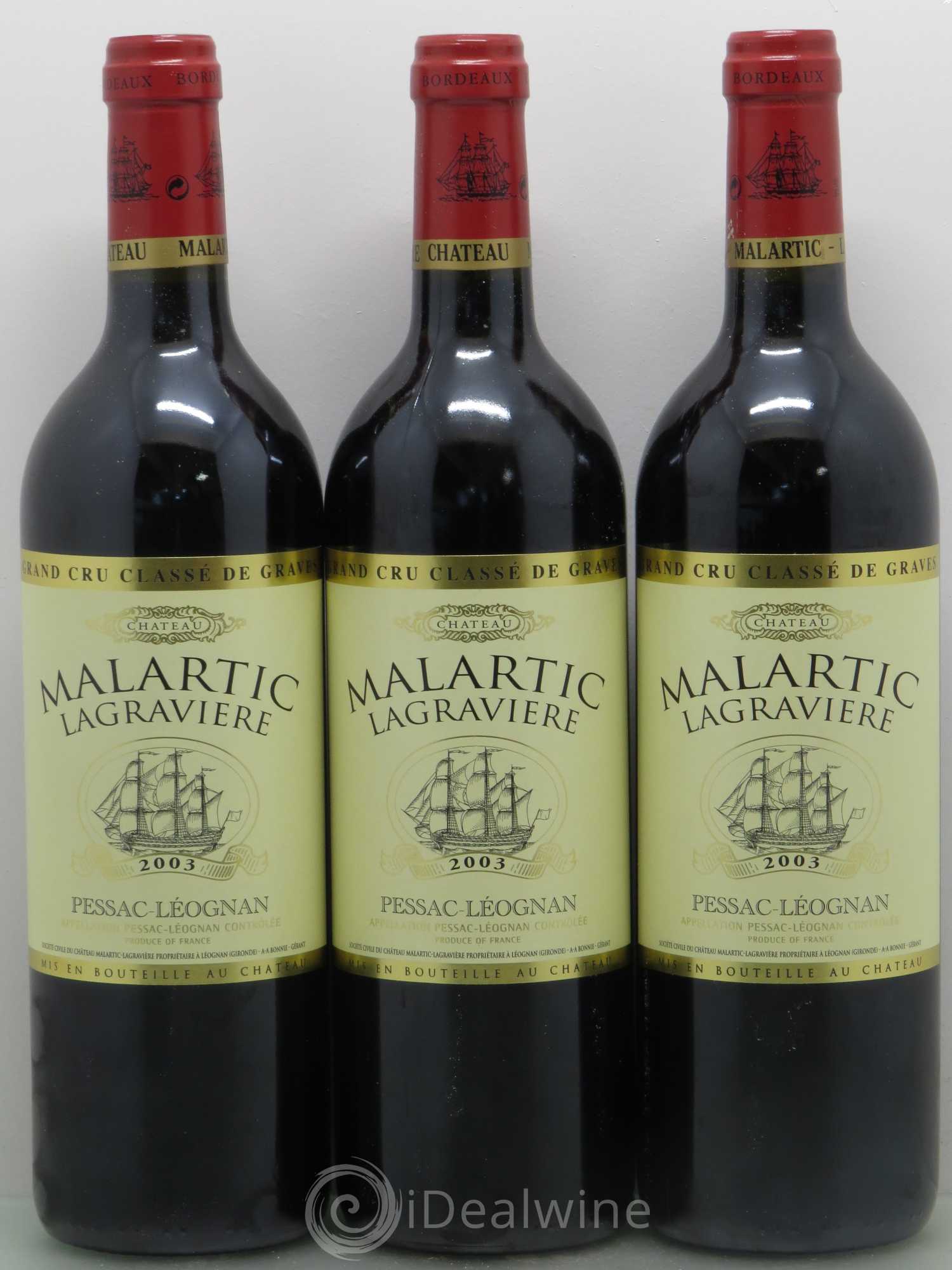 Château Malartic-Lagravière Cru Classé de Graves 2003 - Lot de 6 bouteilles - 2