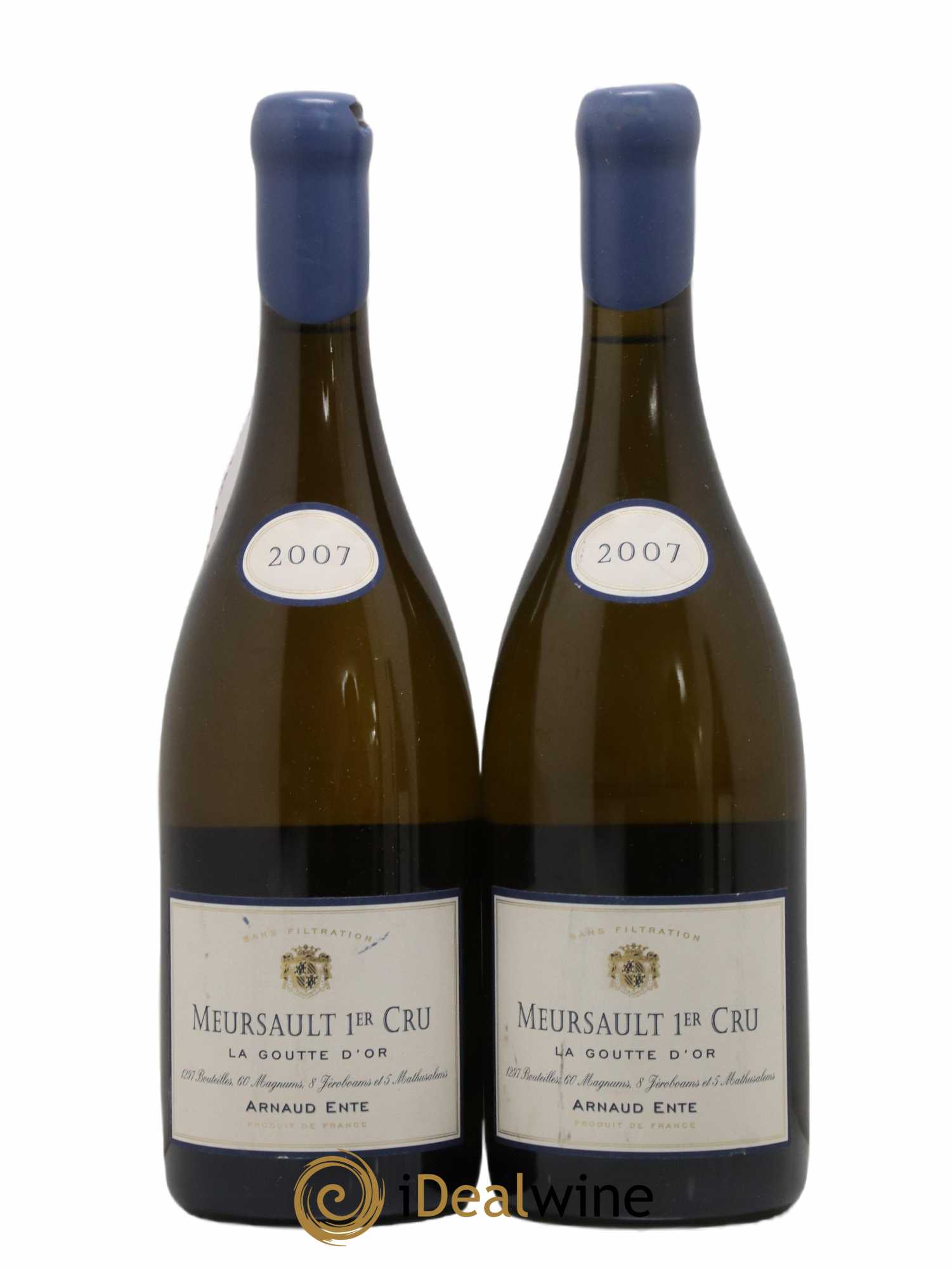Meursault 1er Cru Goutte d'Or Arnaud Ente 2007 - Lot de 2 bouteilles - 0