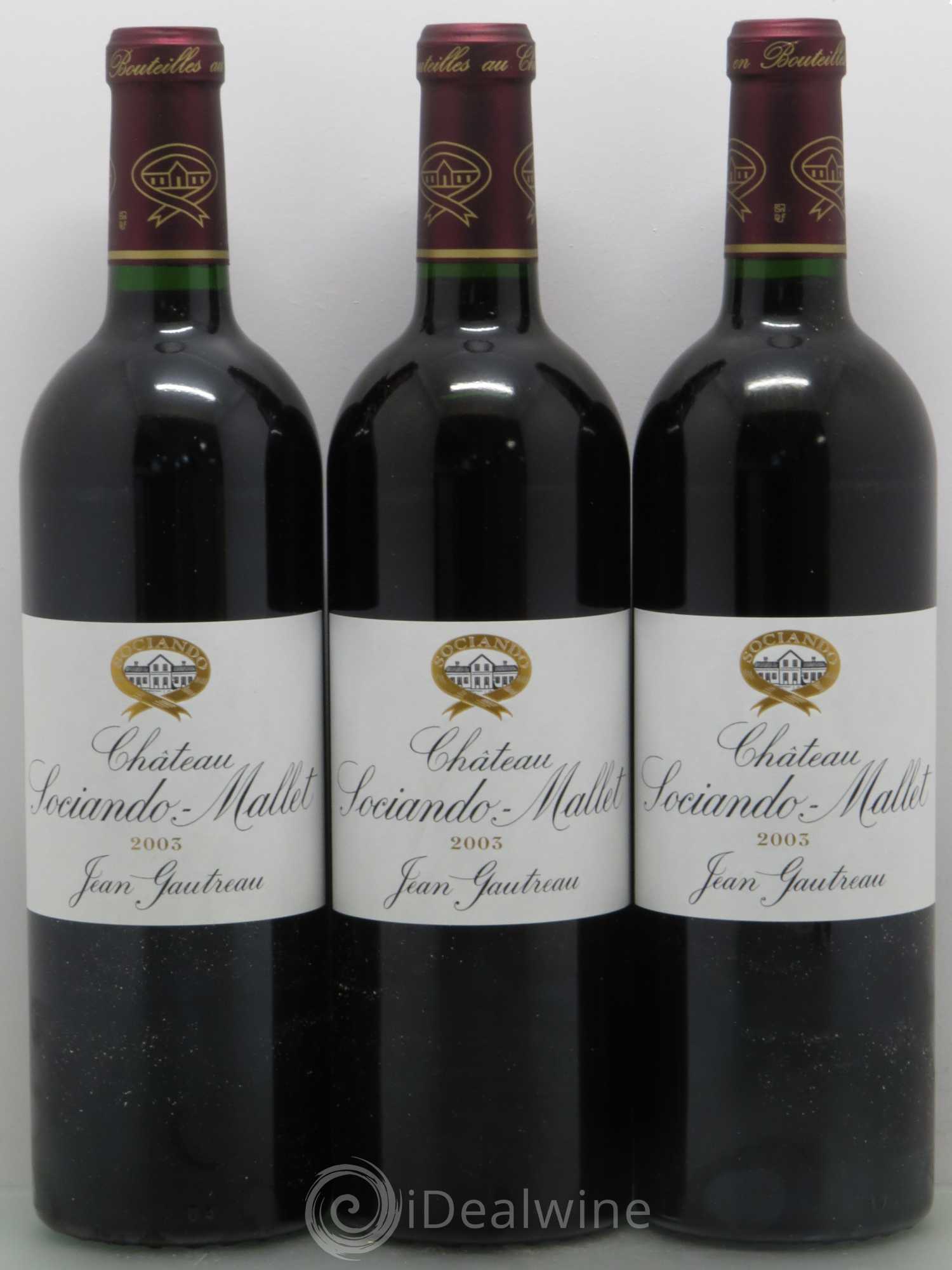 Château Sociando Mallet 2003 - Lot de 12 bouteilles - 1