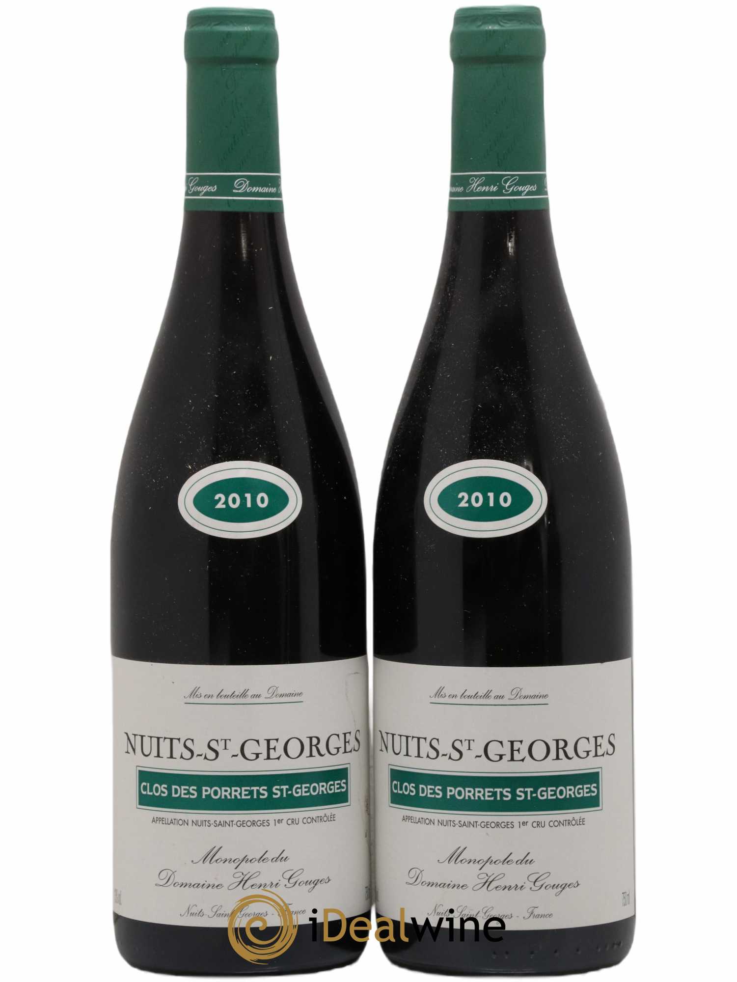 Nuits-Saint-Georges 1er Cru Clos des Porrets St Georges Henri Gouges 2010 - Posten von 2 Flaschen - 0