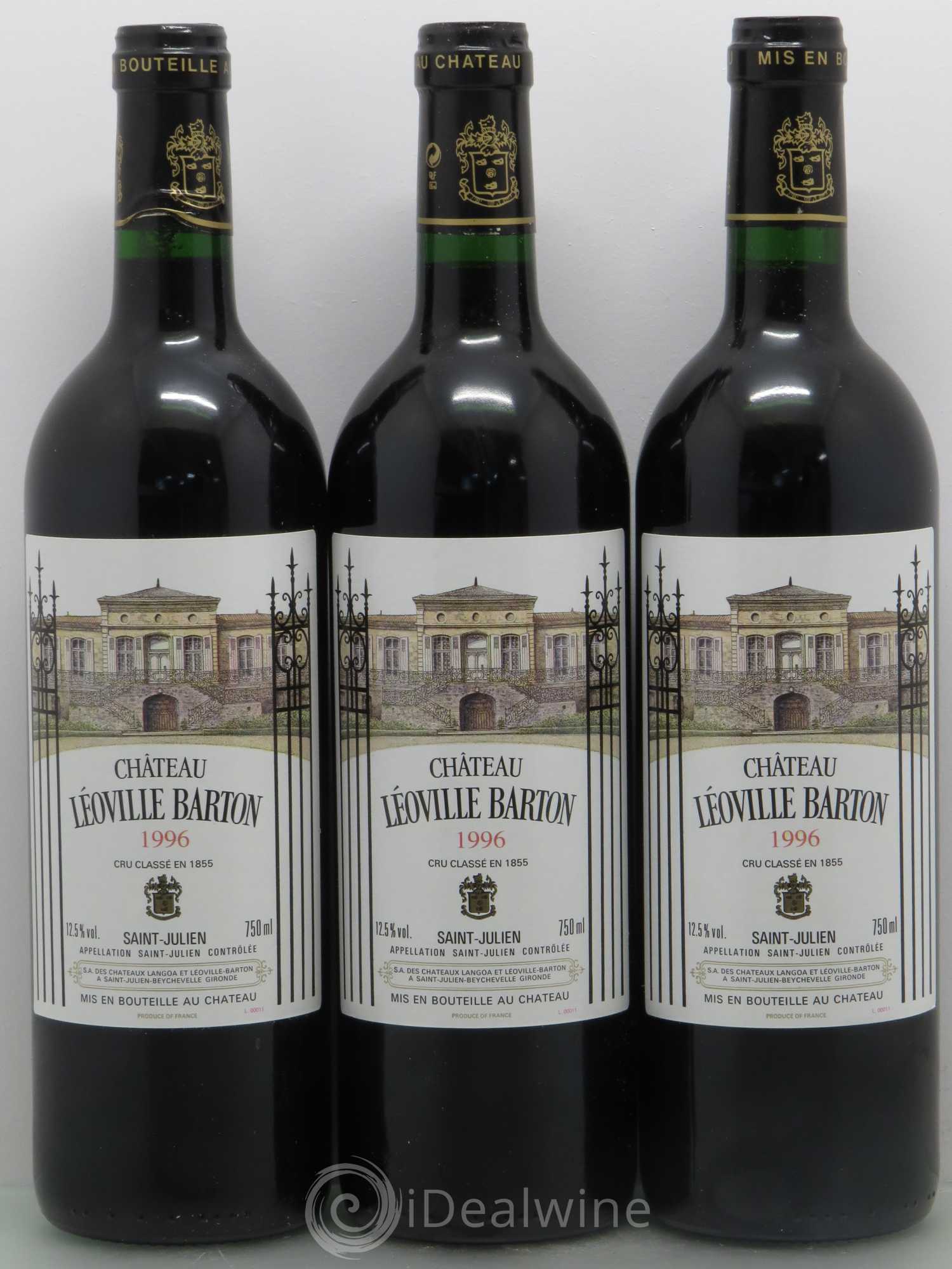 Château Léoville Barton 2ème Grand Cru Classé 1996 - Lot de 12 bouteilles - 3