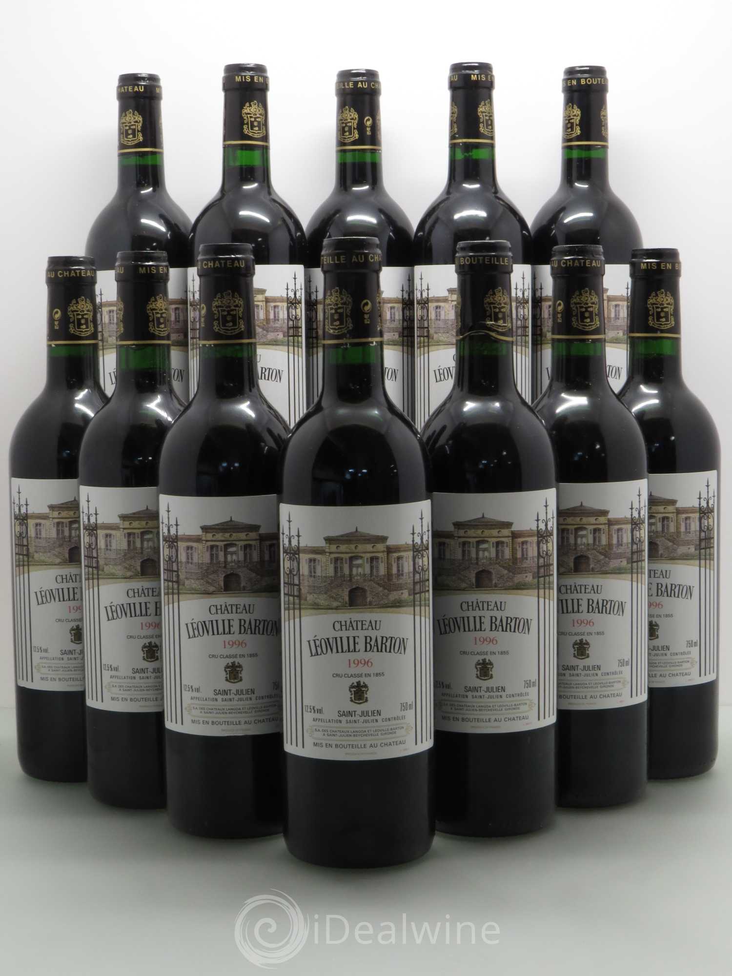 Château Léoville Barton 2ème Grand Cru Classé 1996 - Lot de 12 bouteilles - 0