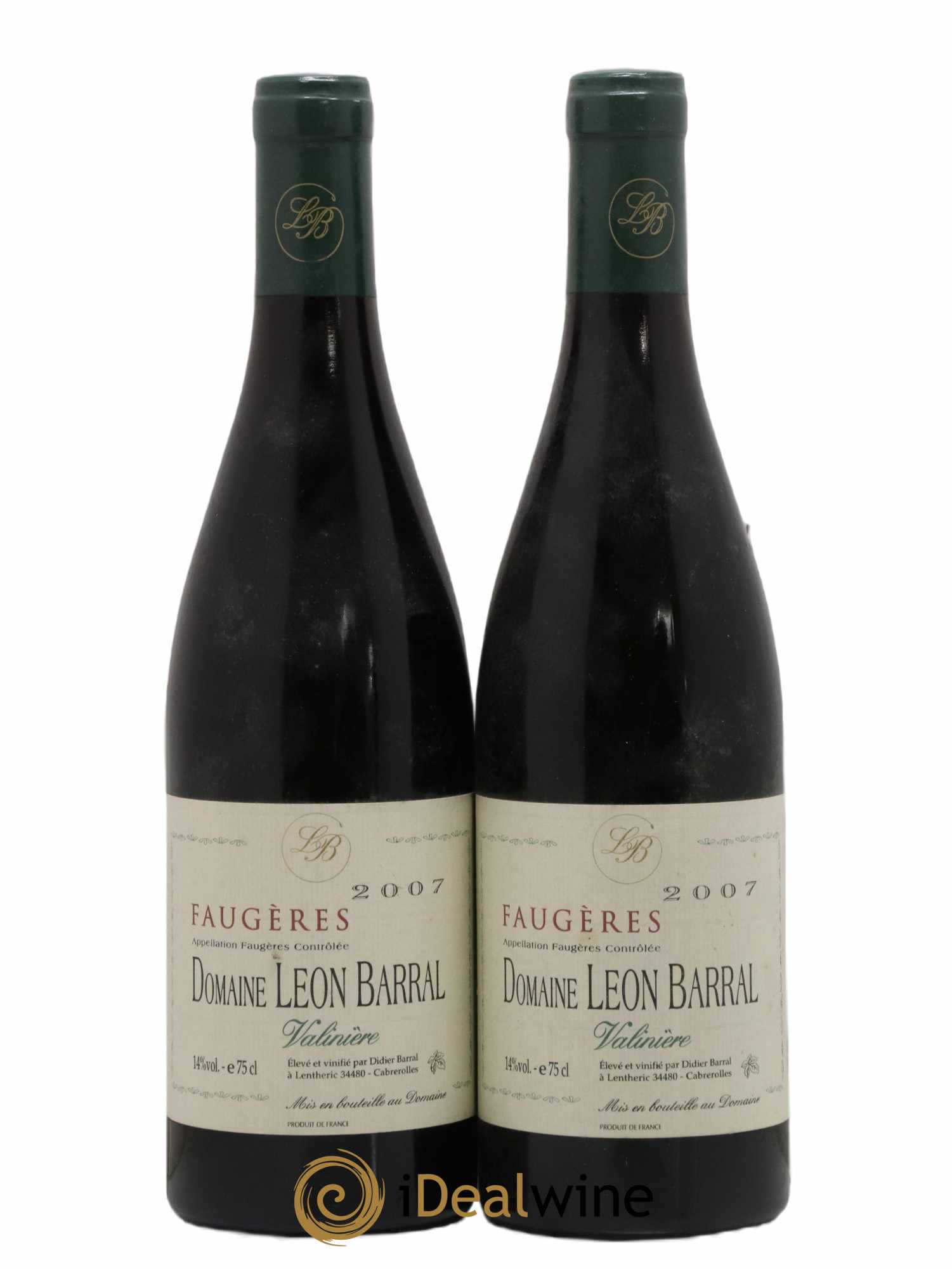 Faugères Valinière Domaine Léon Barral 2007 - Lot de 2 bouteilles - 0