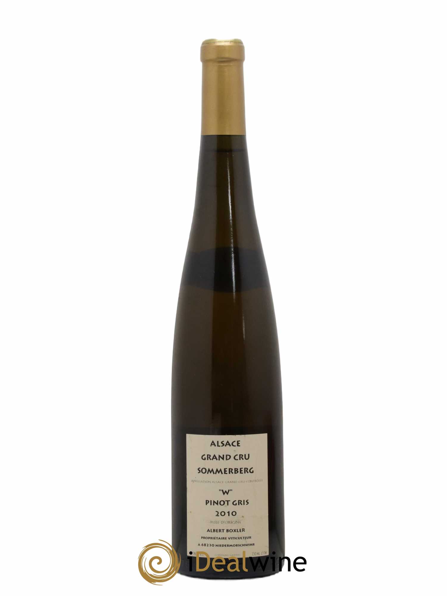 Alsace Pinot Gris Grand Cru Sommerberg W Albert Boxler 2010 - Lot de 1 bouteille - 1
