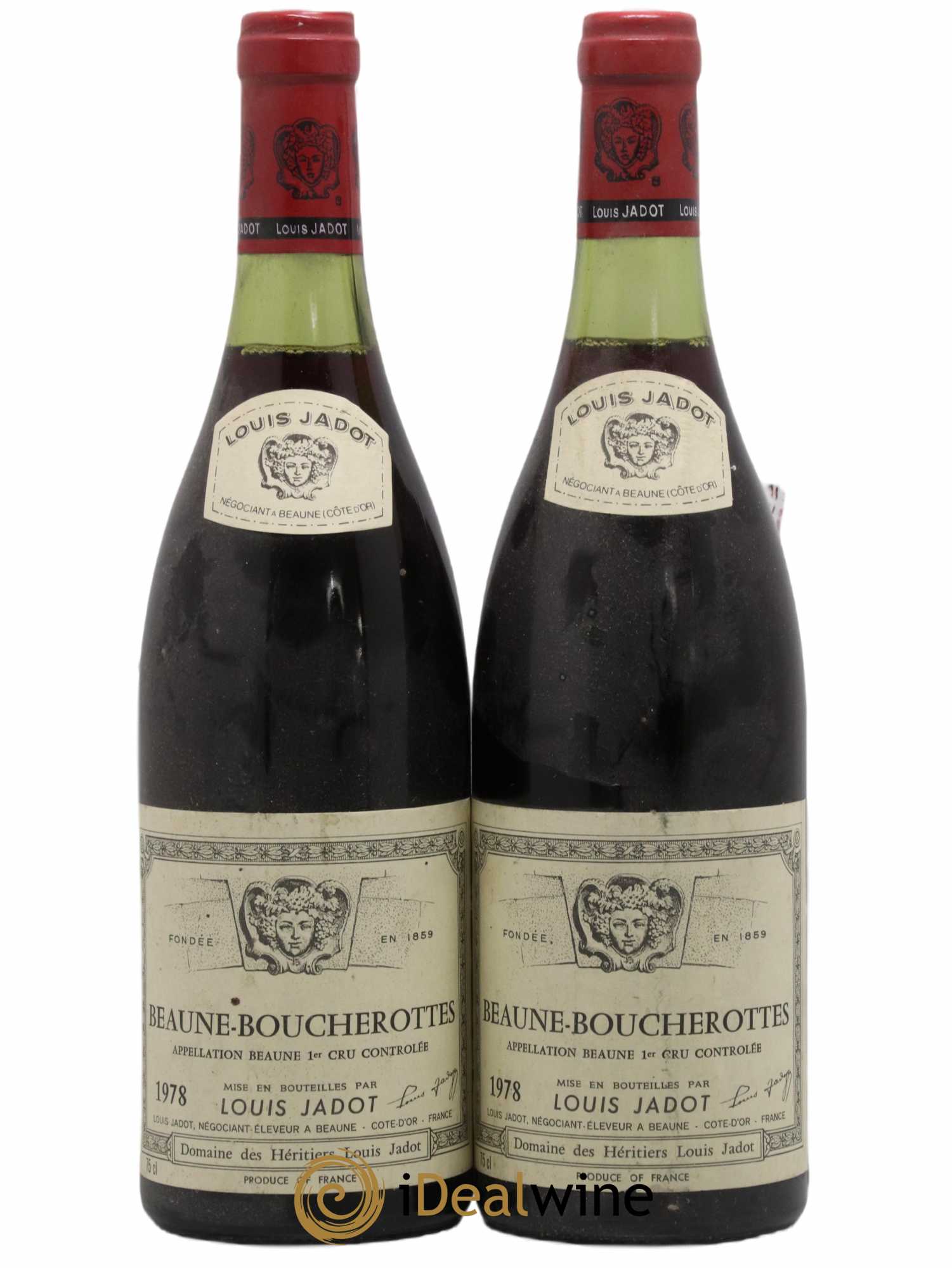 Beaune 1er Cru Boucherottes Maison Louis Jadot 1978 - Lot de 2 bouteilles - 0