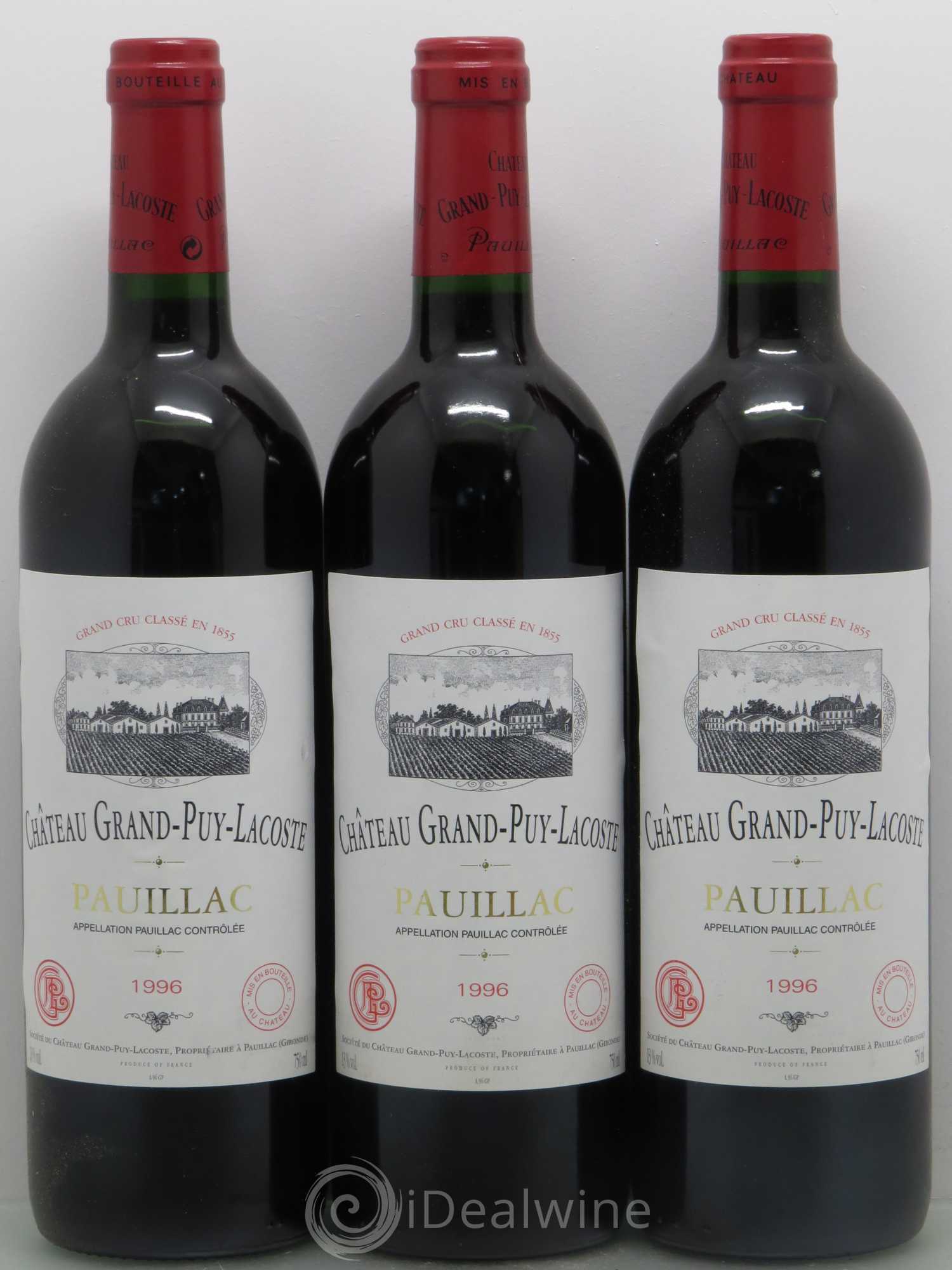 Château Grand Puy Lacoste 5ème Grand Cru Classé 1996 - Lot de 12 bouteilles - 2
