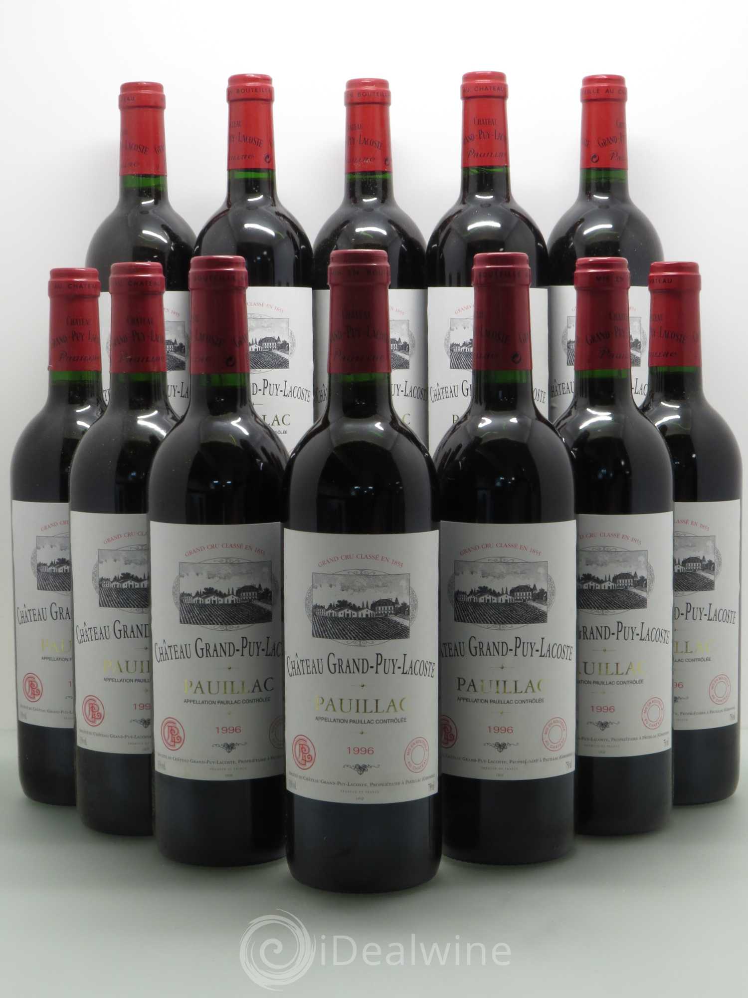 Château Grand Puy Lacoste 5ème Grand Cru Classé 1996 - Lot de 12 bouteilles - 0