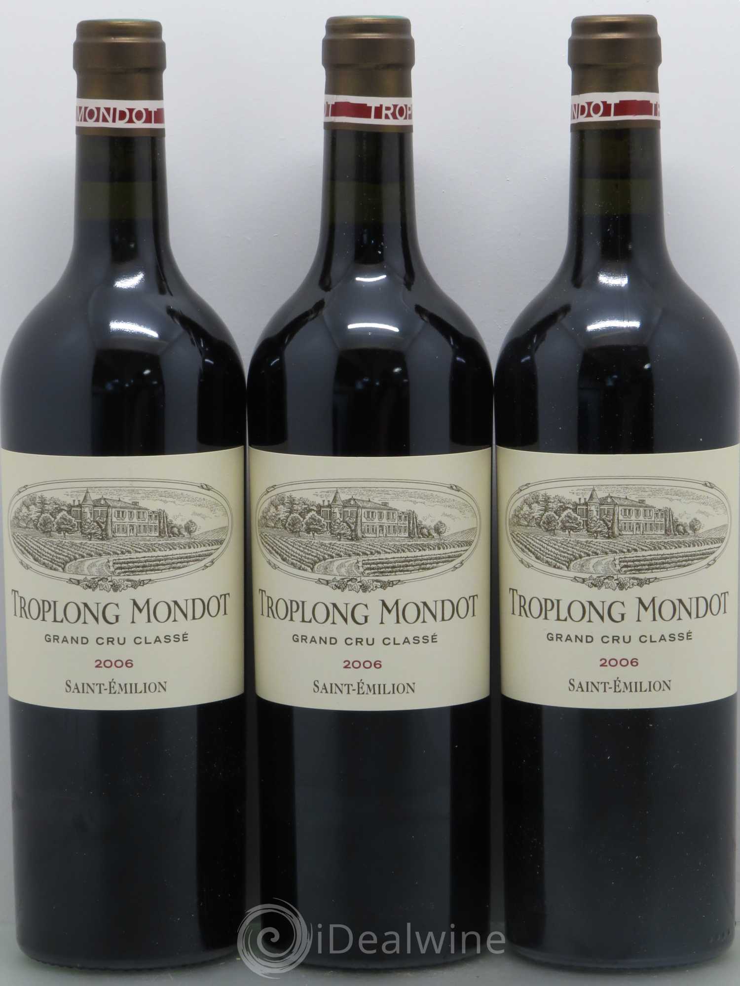 Château Troplong Mondot 1er Grand Cru Classé B 2006 - Lot de 12 bouteilles - 1