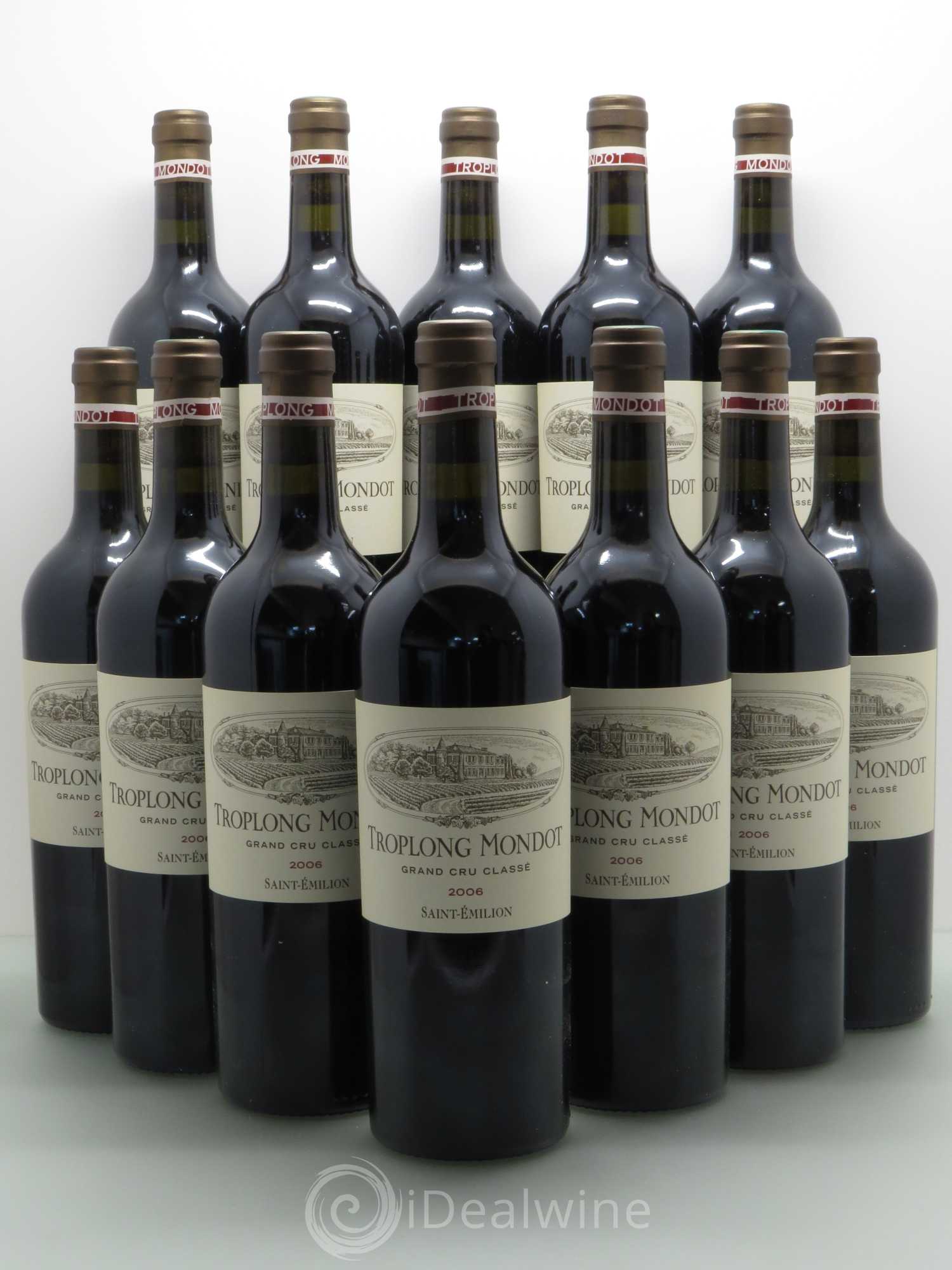 Château Troplong Mondot 1er Grand Cru Classé B 2006 - Lot de 12 bouteilles - 0