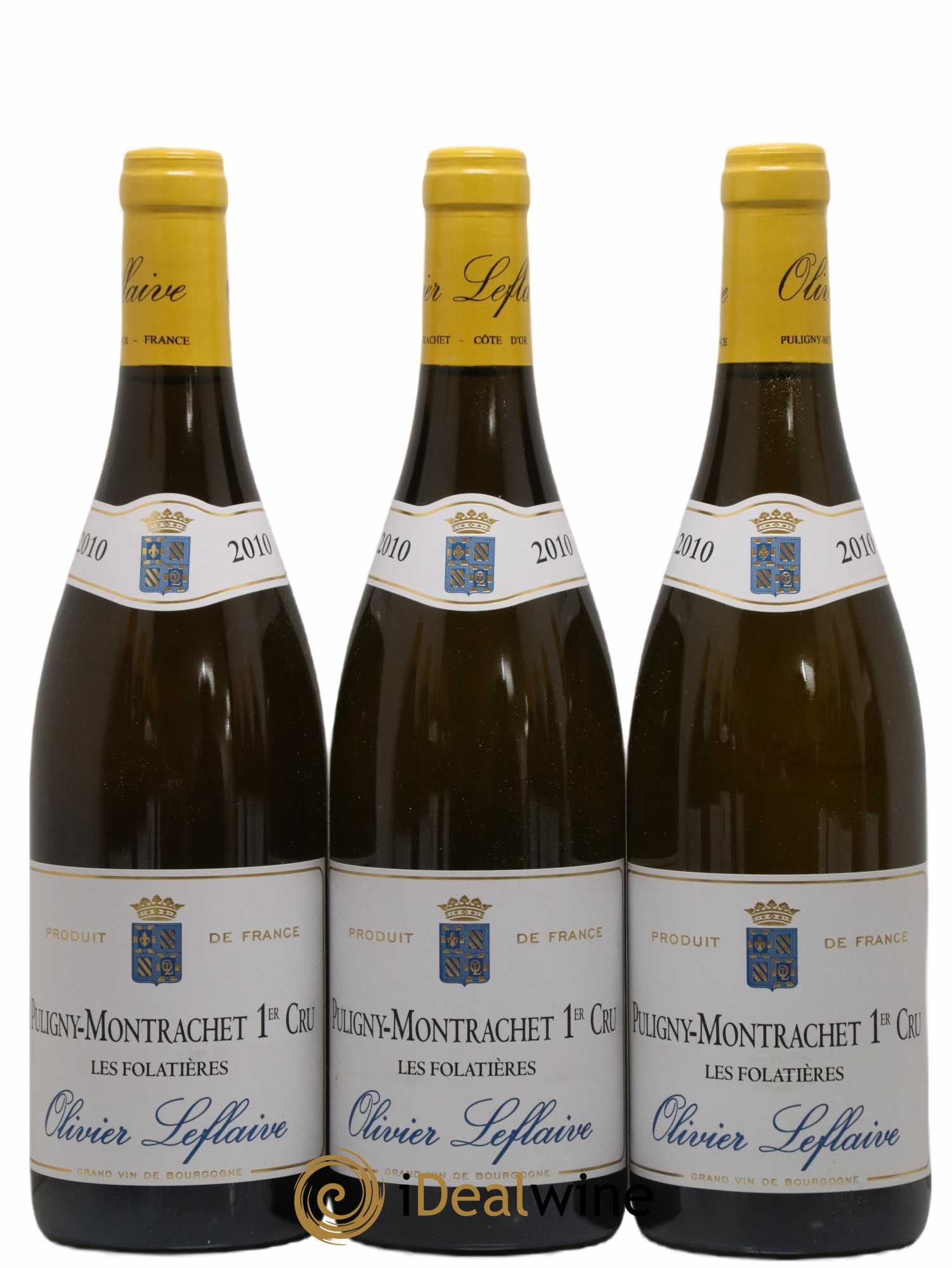 Puligny-Montrachet 1er Cru Les Folatières Olivier Leflaive 2010 - Lot de 12 bouteilles - 1