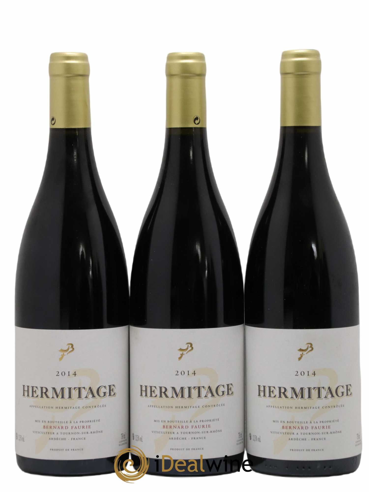 Hermitage Bessards Méal (capsule dorée) Bernard Faurie 2014 - Lot de 3 bouteilles - 0