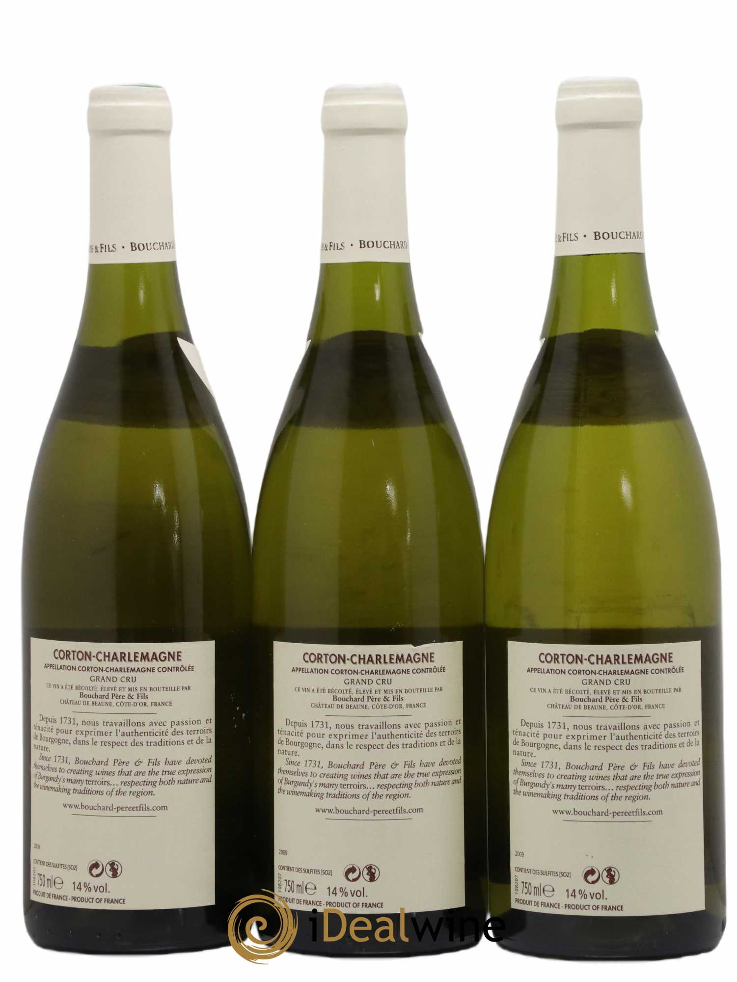 Corton-Charlemagne Grand Cru Bouchard Père & Fils 2009 - Lot de 3 bouteilles - 1
