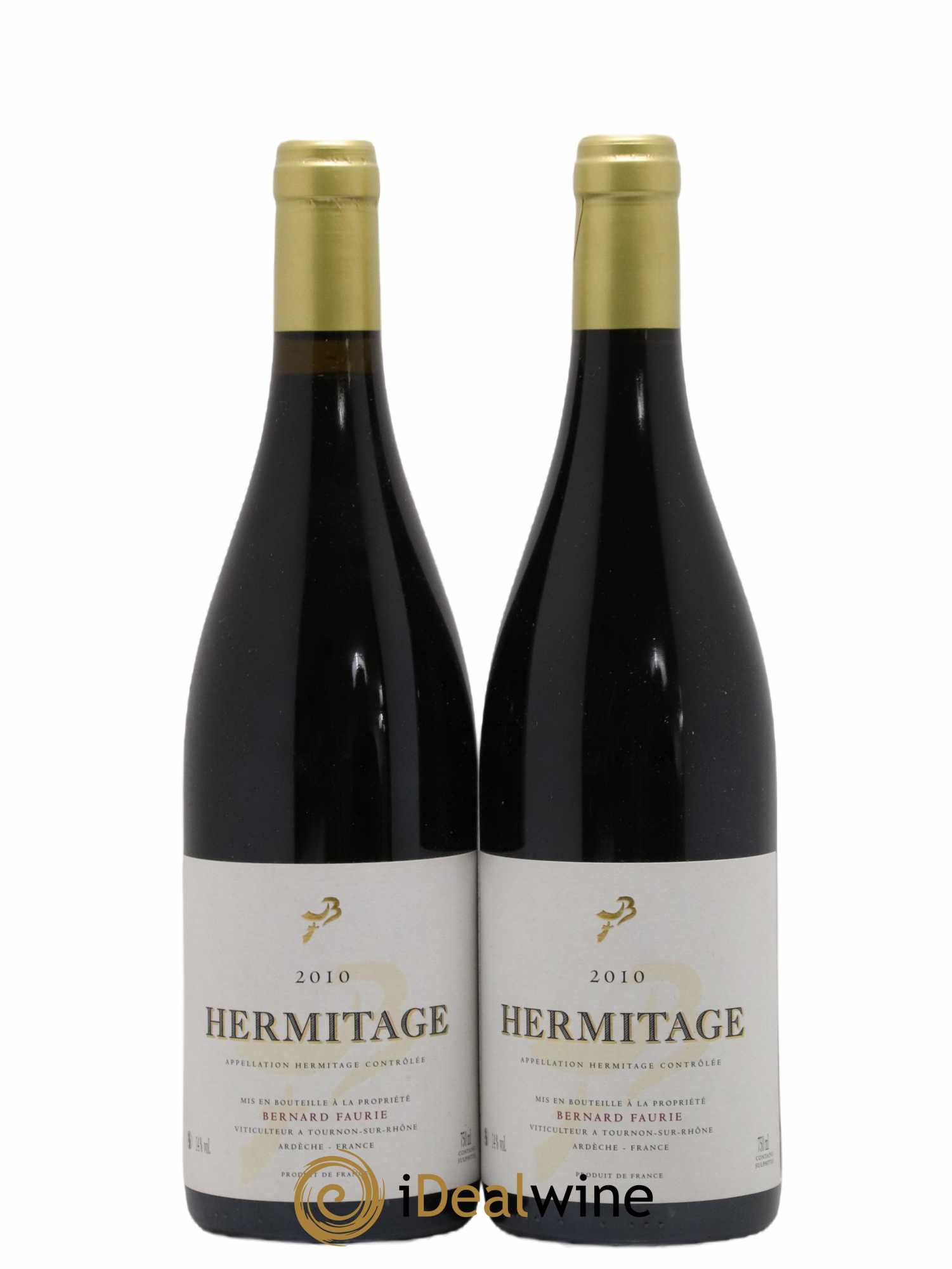 Hermitage Bessards Méal (capsule dorée) Bernard Faurie 2010 - Lot de 2 bouteilles - 0