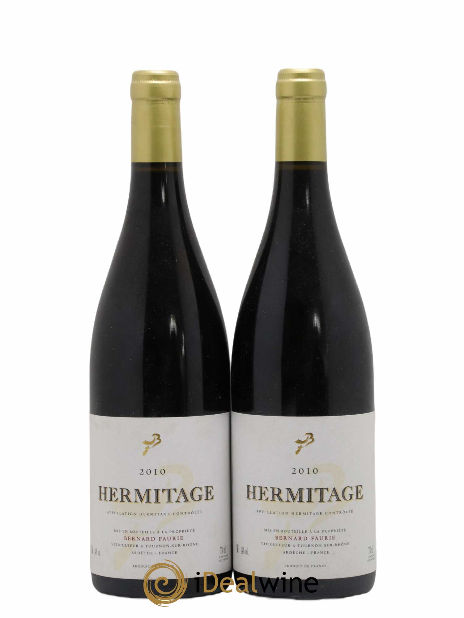 Hermitage Bessards Méal (capsule dorée) Bernard Faurie 2010 - Lot de 2 bouteilles - 0
