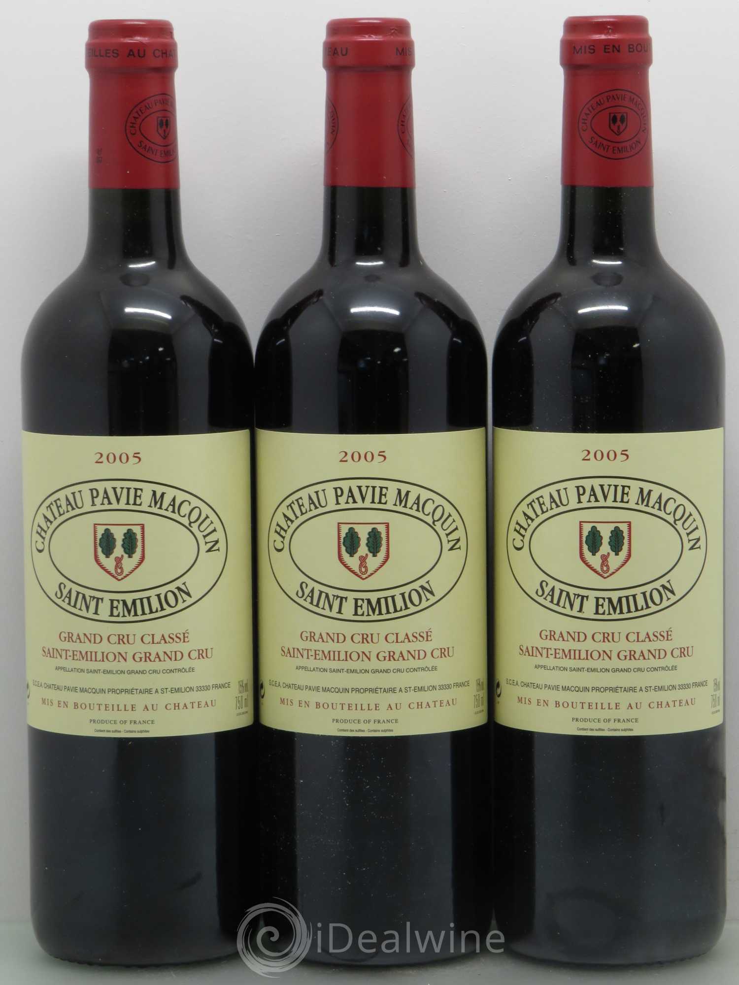 Château Pavie Macquin 1er Grand Cru Classé B 2005 - Lot de 12 bouteilles - 1