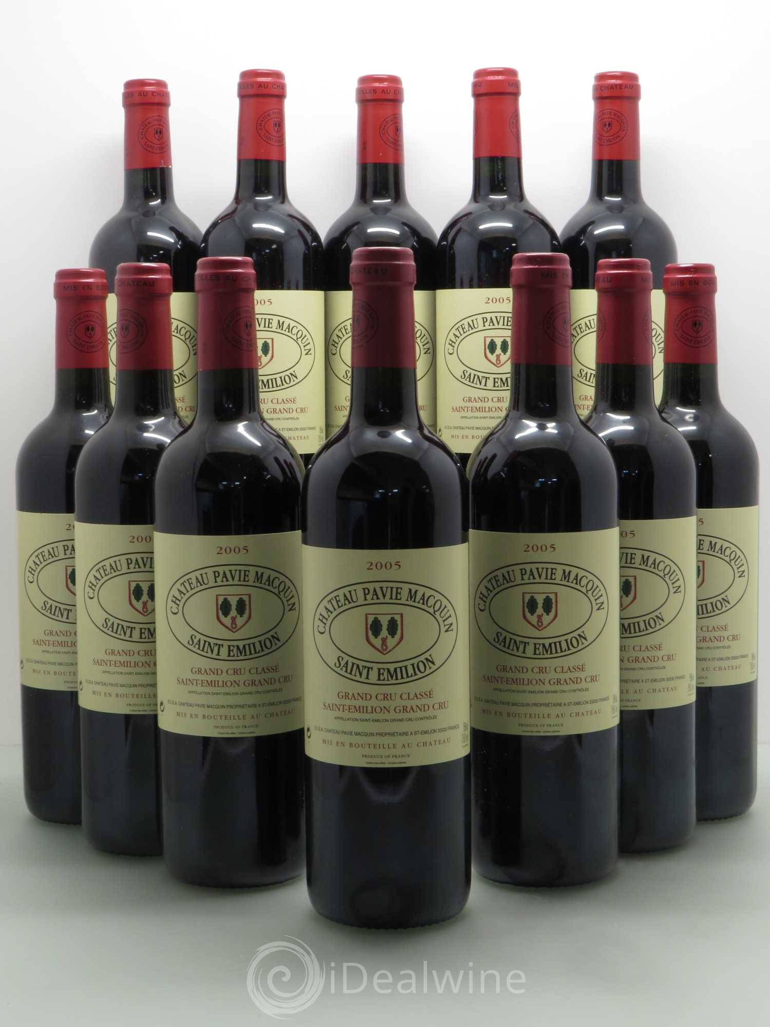 Château Pavie Macquin 1er Grand Cru Classé B 2005 - Lot de 12 bouteilles - 0