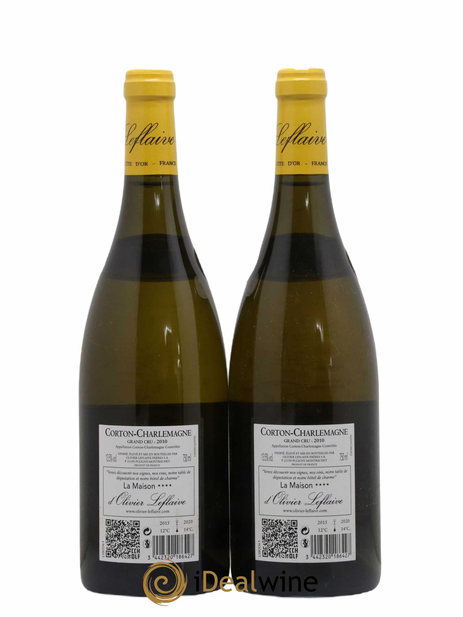 Corton-Charlemagne Grand Cru Olivier Leflaive 2010 - Lot de 2 bouteilles - 1