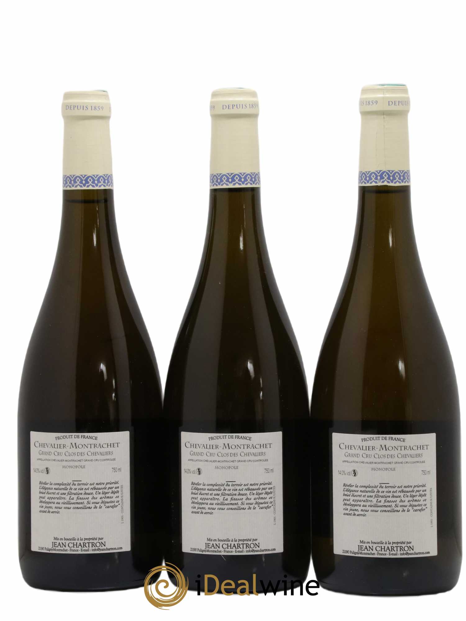 Chevalier-Montrachet Grand Cru Clos des Chevaliers Jean Chartron (Domaine) 2010 - Lot de 3 bouteilles - 1