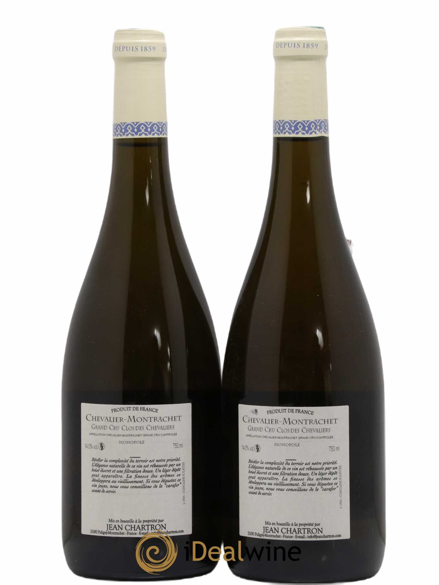 Chevalier-Montrachet Grand Cru Clos des Chevaliers Jean Chartron (Domaine) 2010 - Lot de 2 bouteilles - 1