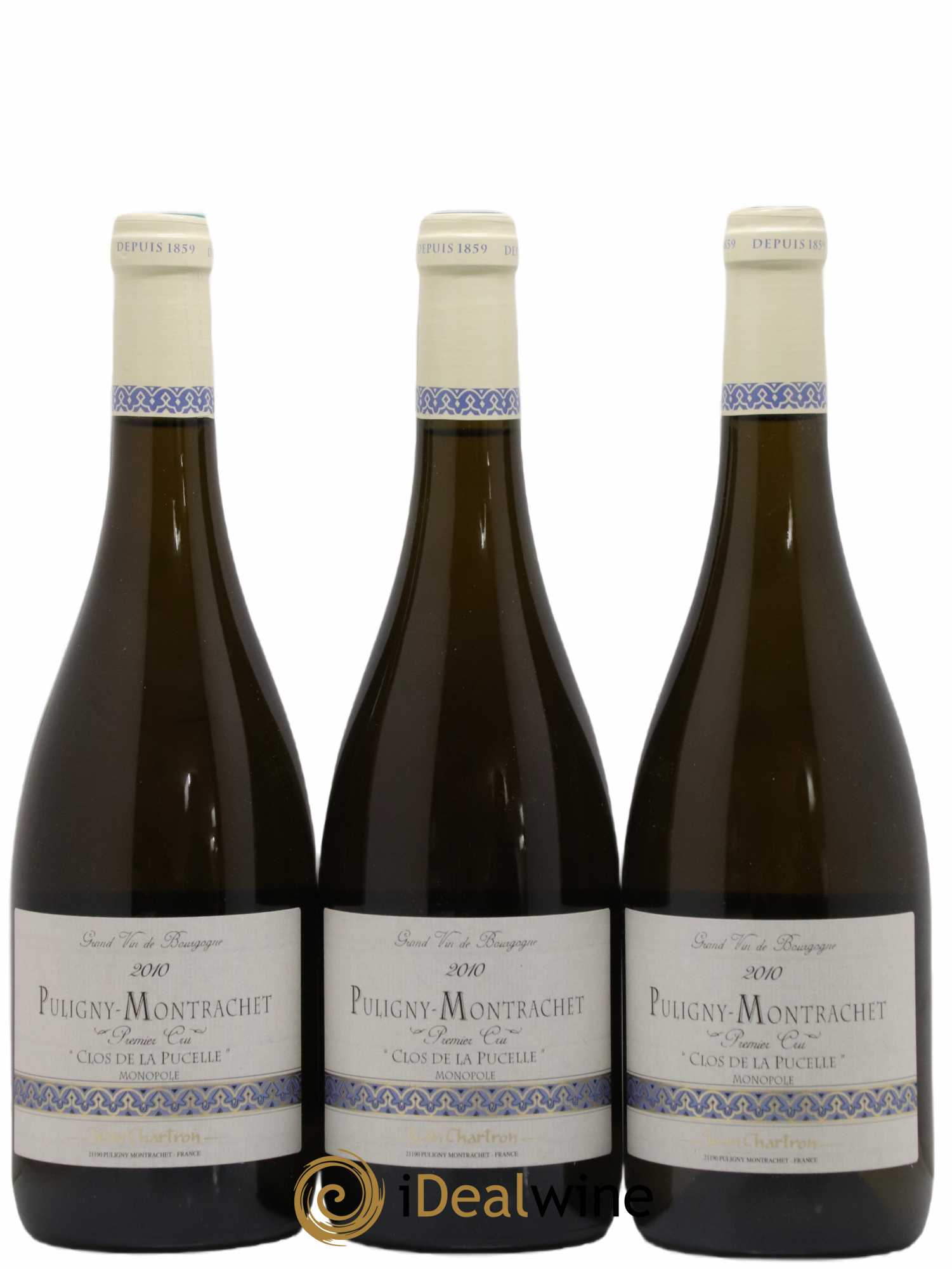 Puligny-Montrachet 1er Cru Clos de la Pucelle Jean Chartron (Domaine) 2010 - Lot de 3 bouteilles - 0