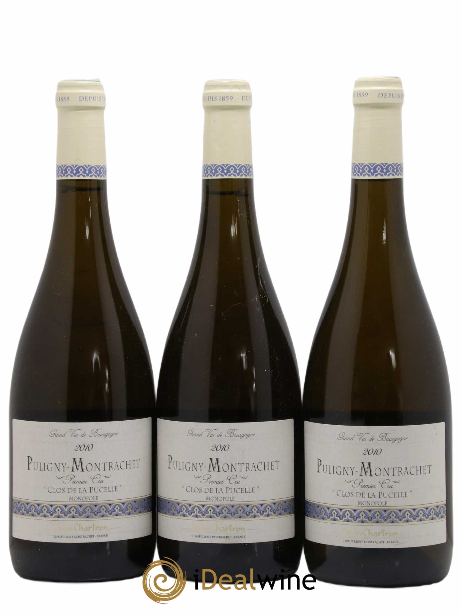 Puligny-Montrachet 1er Cru Clos de la Pucelle Jean Chartron (Domaine) 2010 - Lot de 3 bouteilles - 0