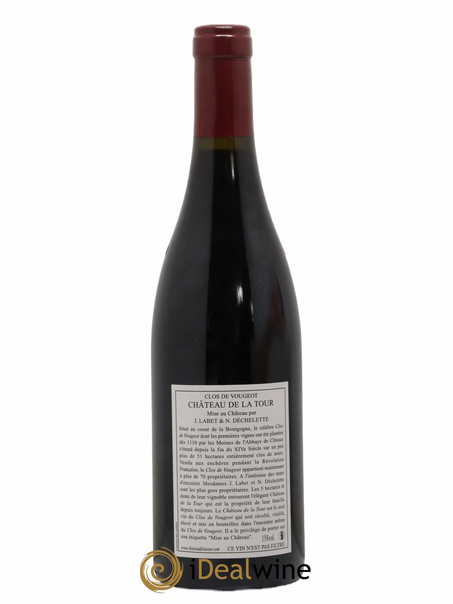 Clos de Vougeot Grand Cru Château de La Tour 2010 - Lot de 1 bouteille - 1