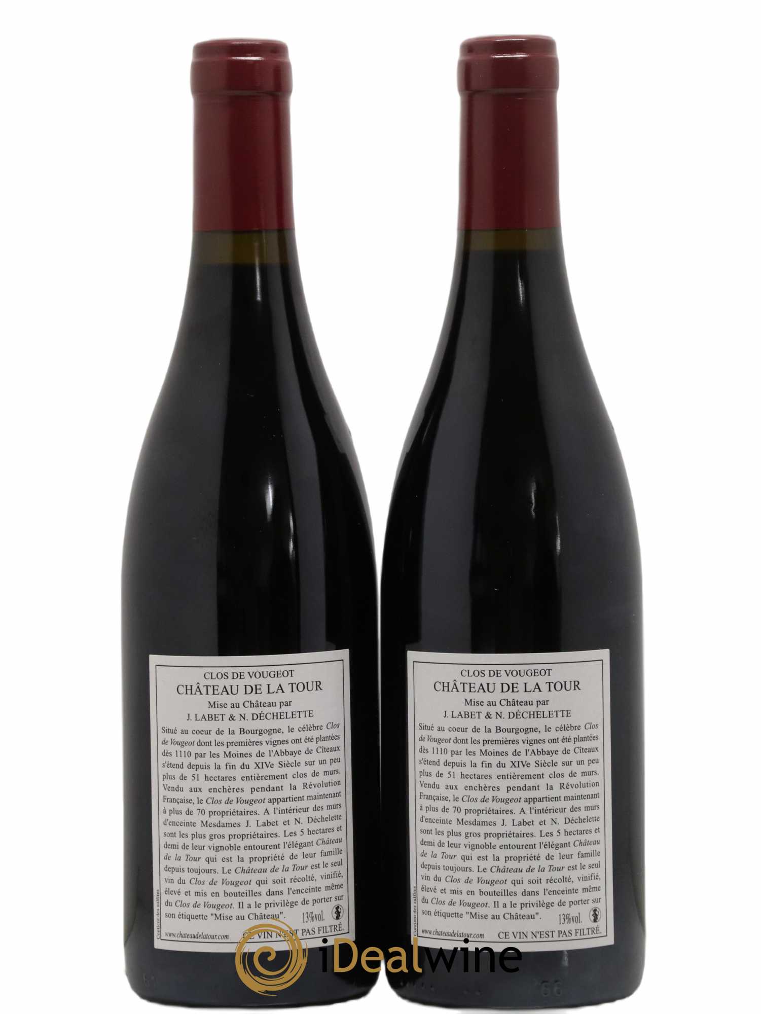 Clos de Vougeot Grand Cru Château de La Tour 2010 - Lot de 2 bouteilles - 1