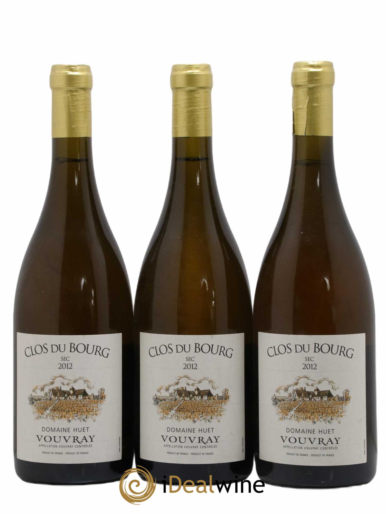 Vouvray Clos du Bourg Sec Domaine Huet 2012 - Lot de 3 bouteilles - 0