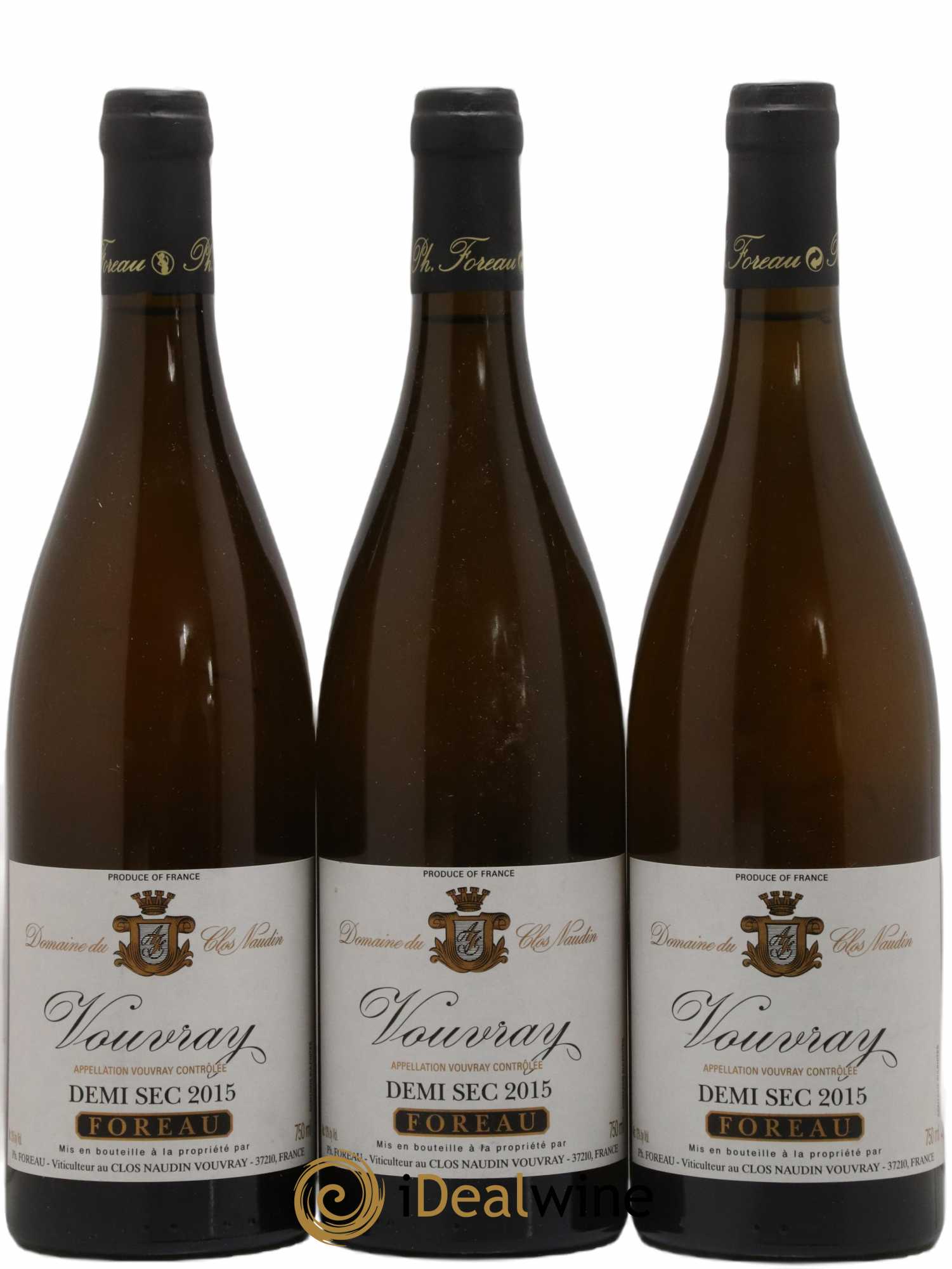 Vouvray Demi-Sec Clos Naudin - Philippe Foreau 2015 - Lot de 3 bouteilles - 0