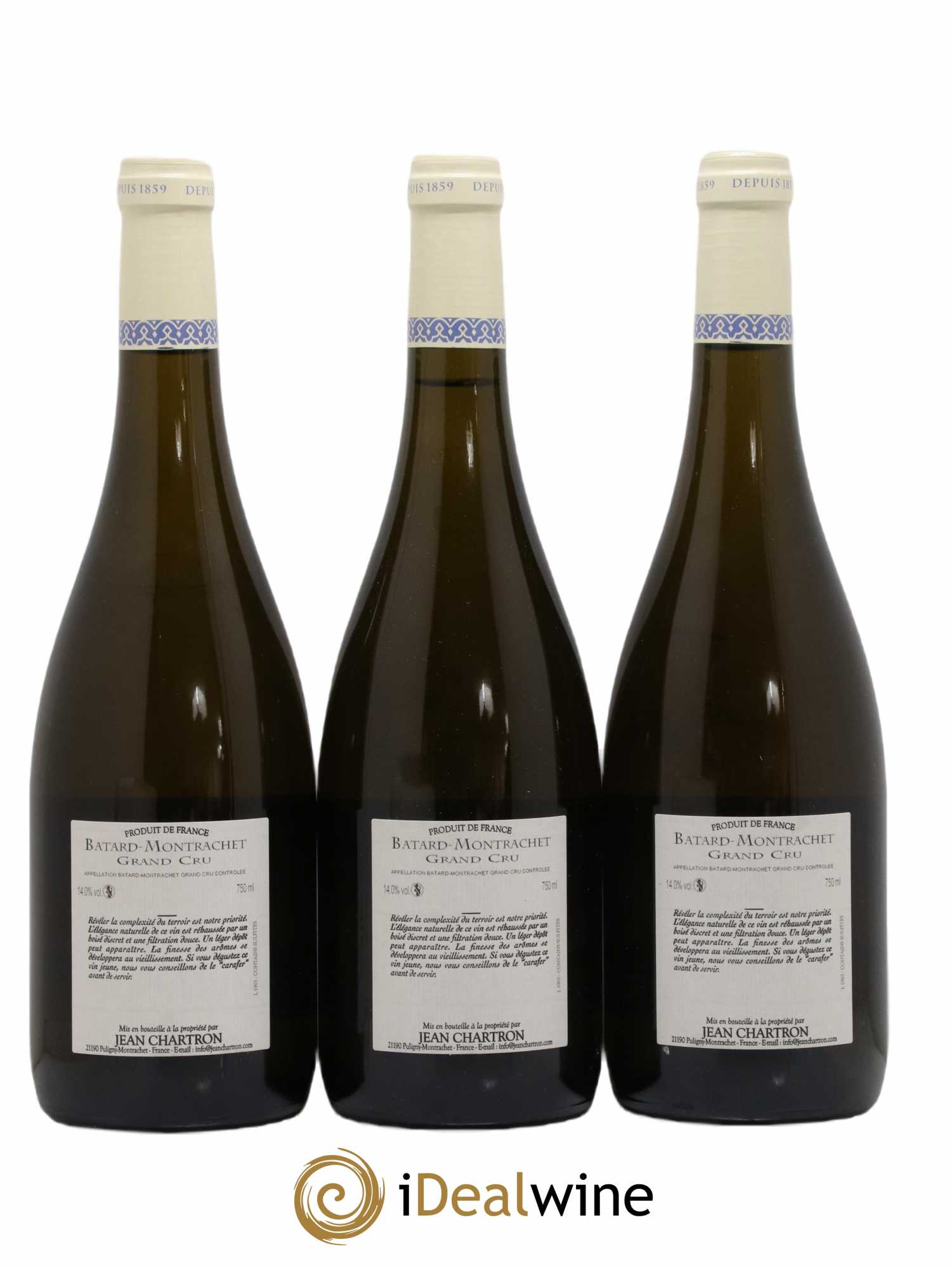 Bâtard-Montrachet Grand Cru Jean Chartron (Domaine) 2010 - Lot de 3 bouteilles - 1