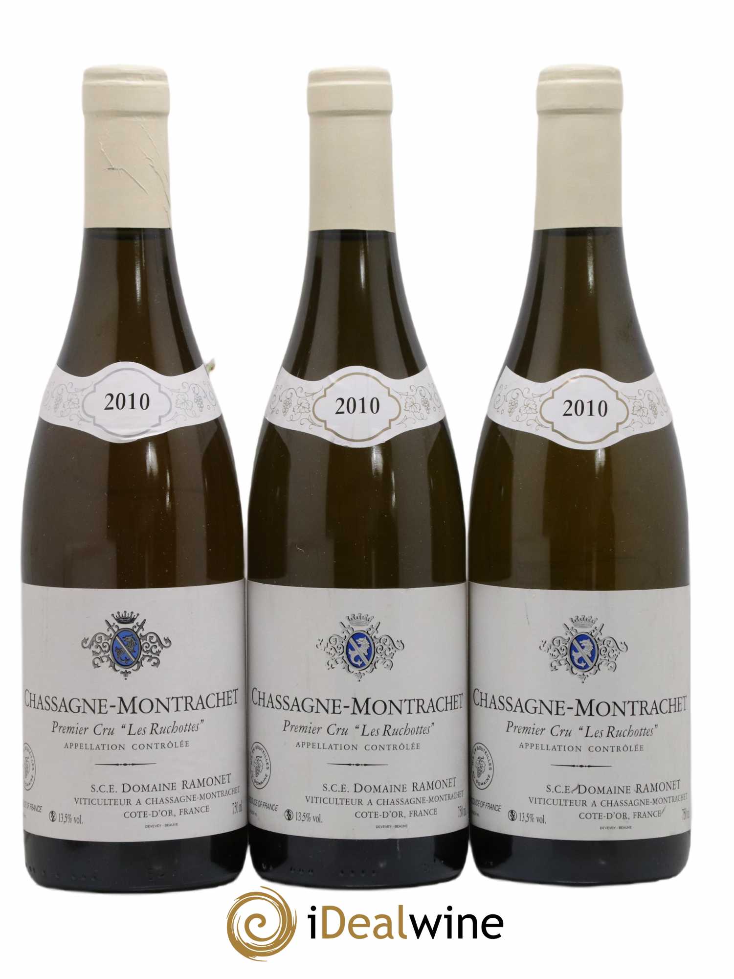 Chassagne-Montrachet 1er Cru Les Ruchottes Ramonet (Domaine) 2010 - Lot de 3 bouteilles - 0