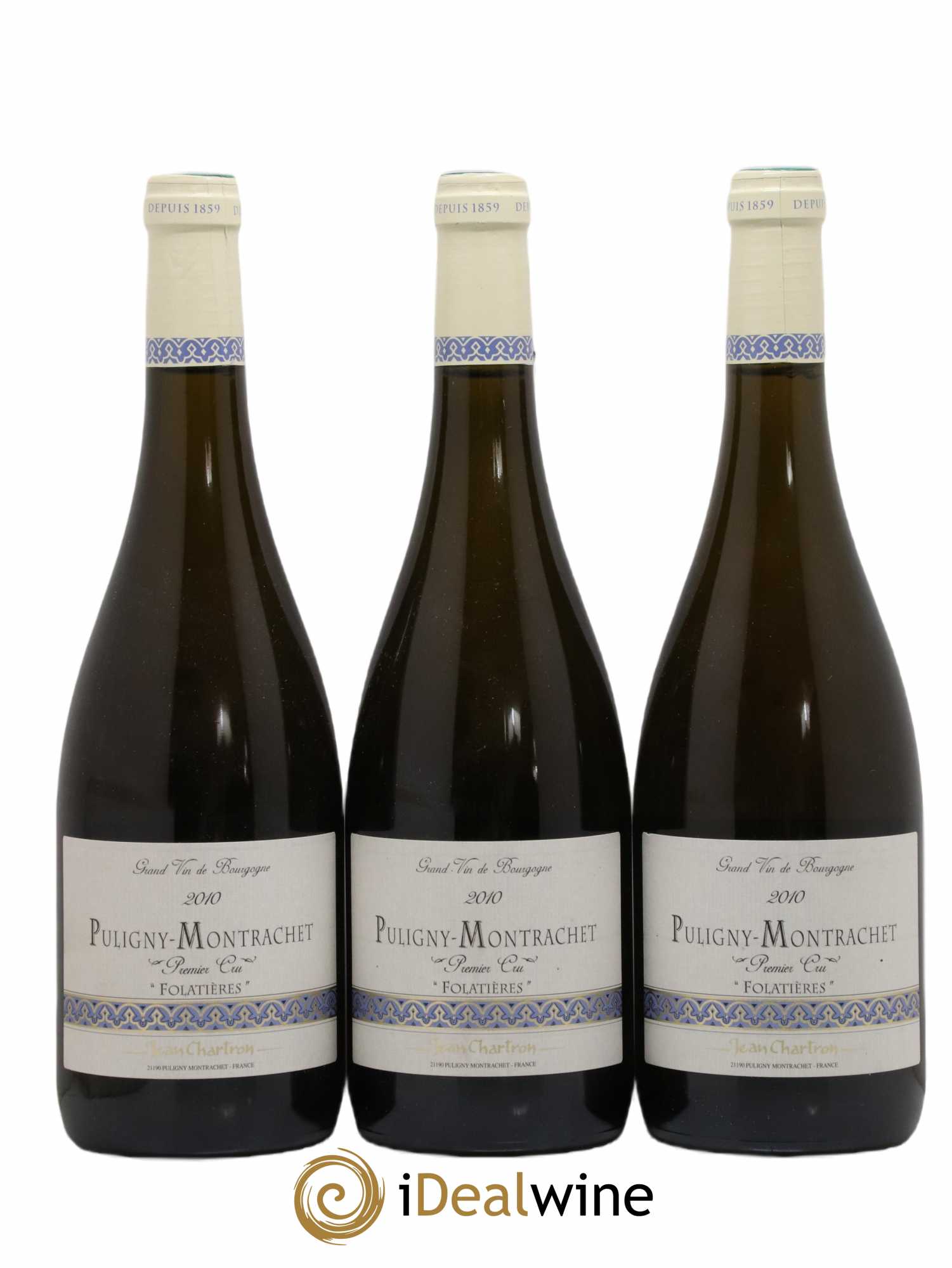 Puligny-Montrachet 1er Cru Folatières Jean Chartron (Domaine) 2010 - Lot de 3 bouteilles - 0